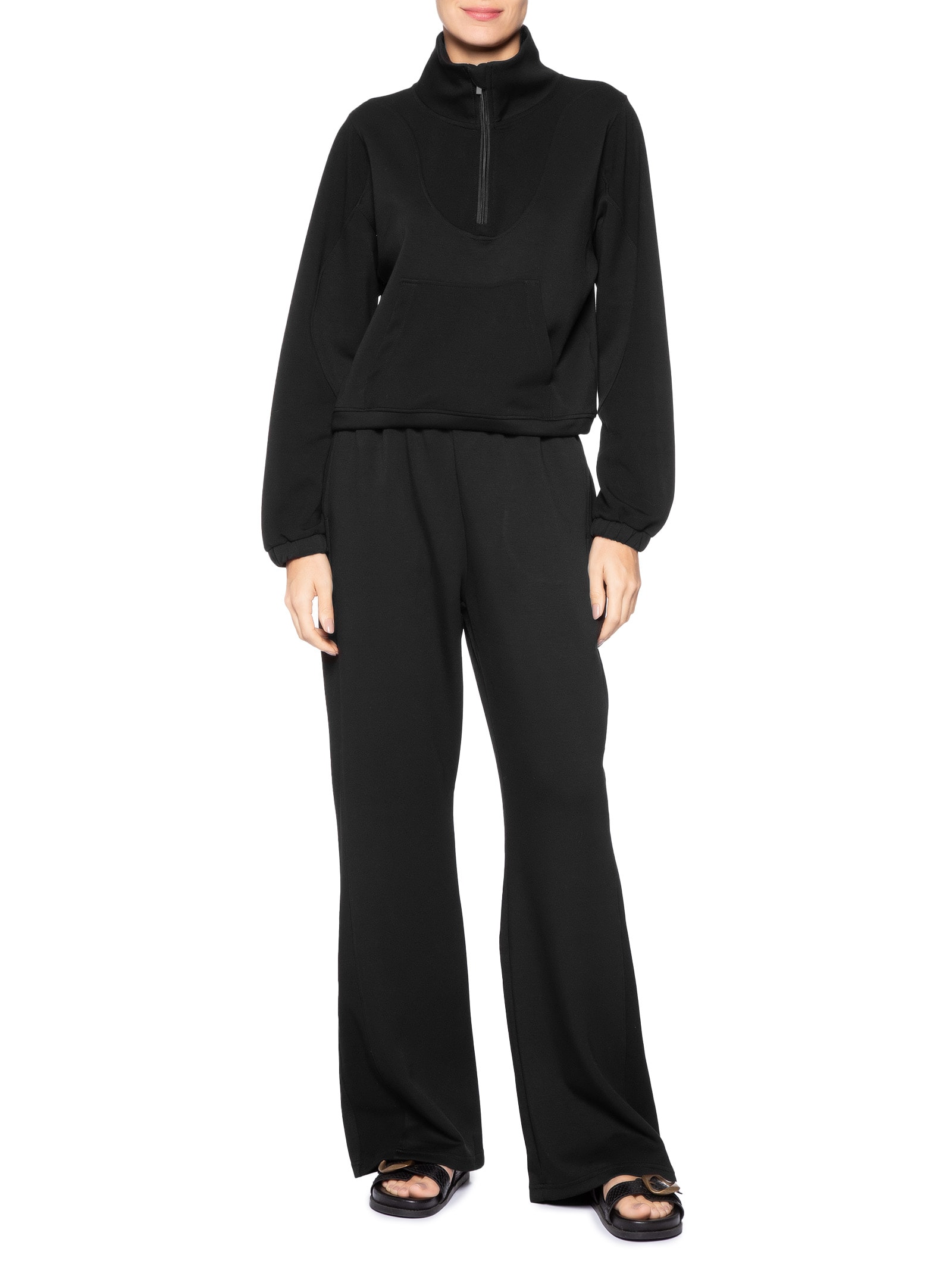 Conjunto Feminino de Moletom – Preto Market 33