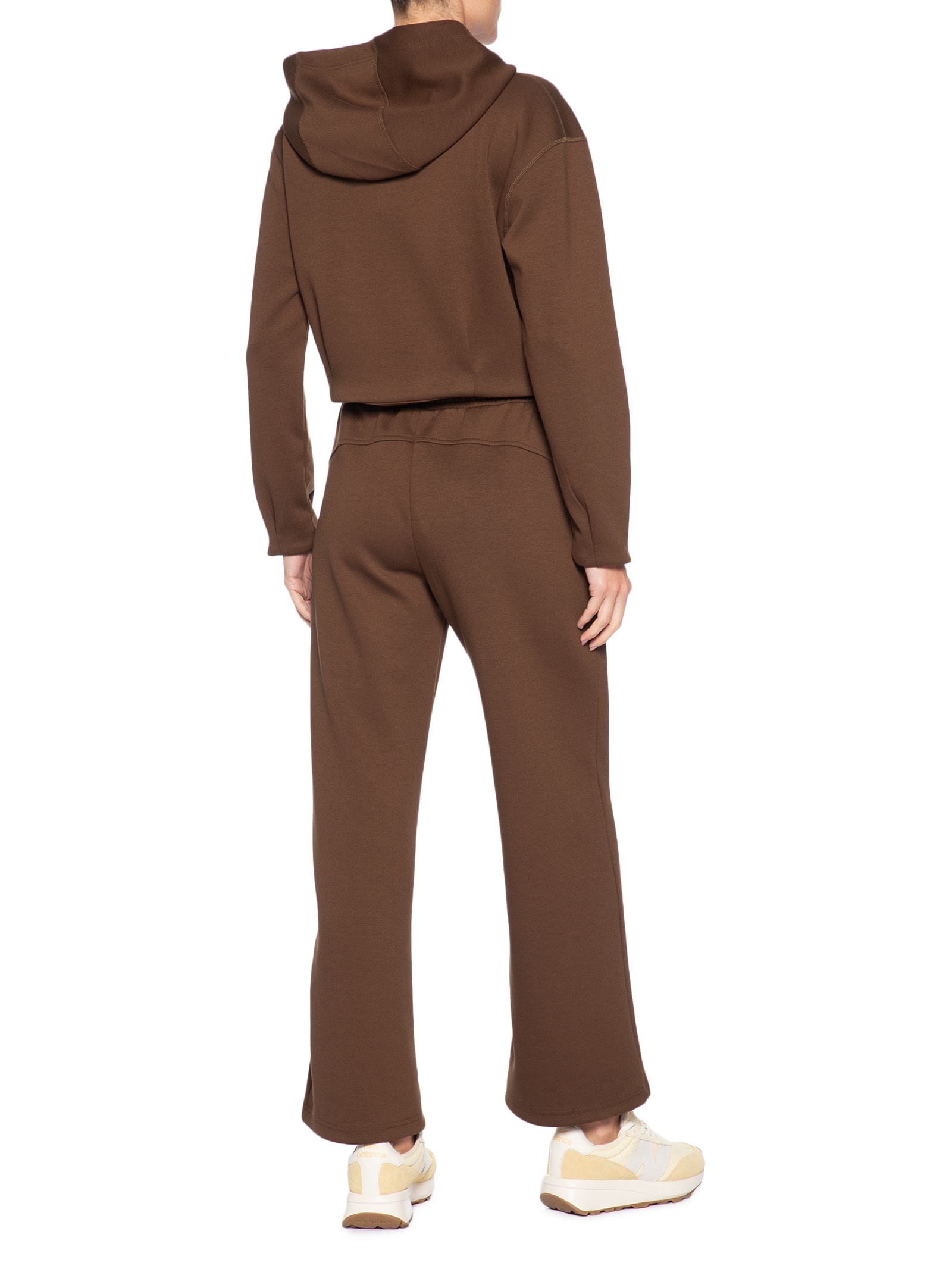 Conjunto Feminino Em Moletom Marrom Basiq