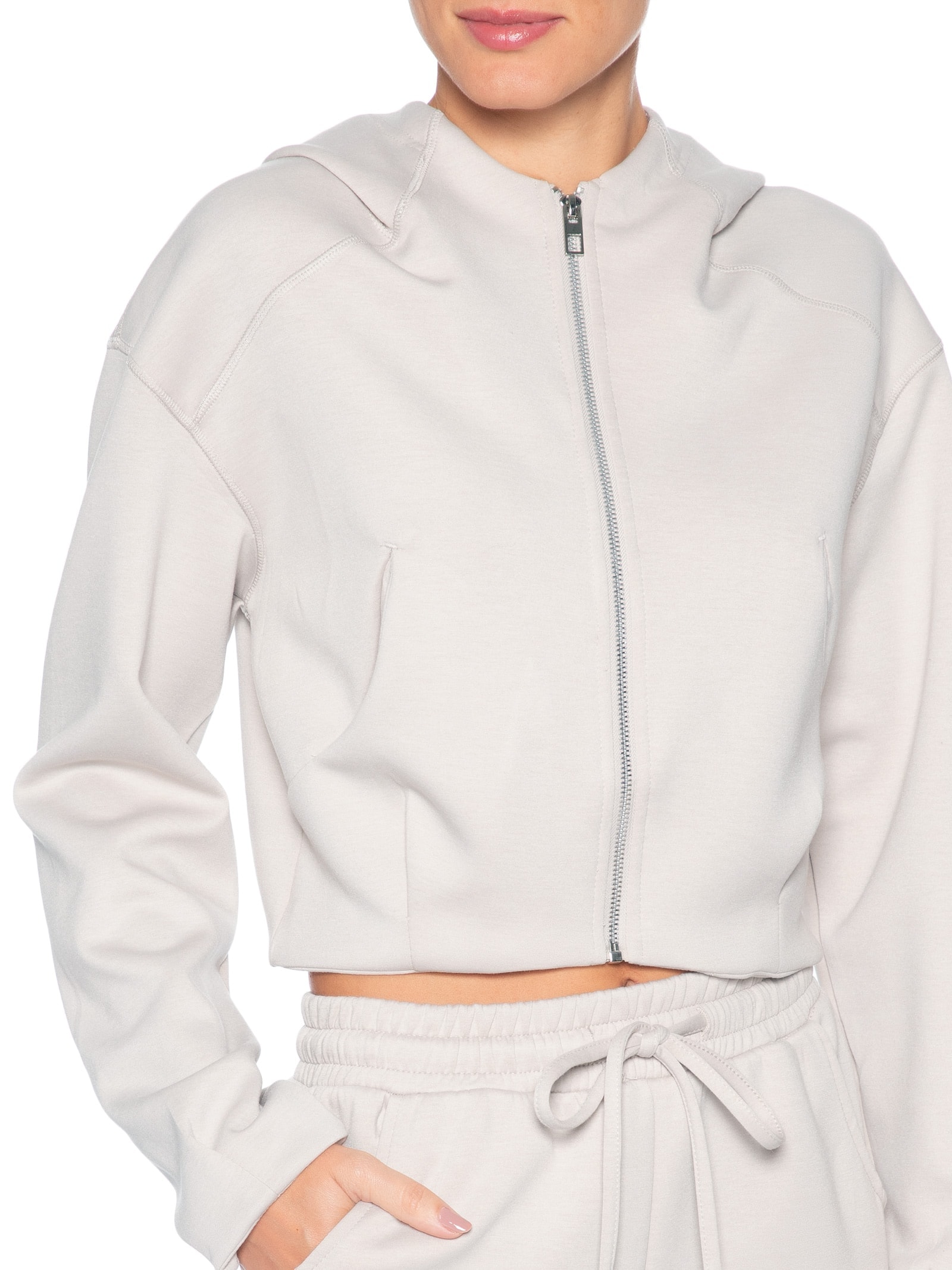 Conjunto Feminino Em Moletom Off White Basiq