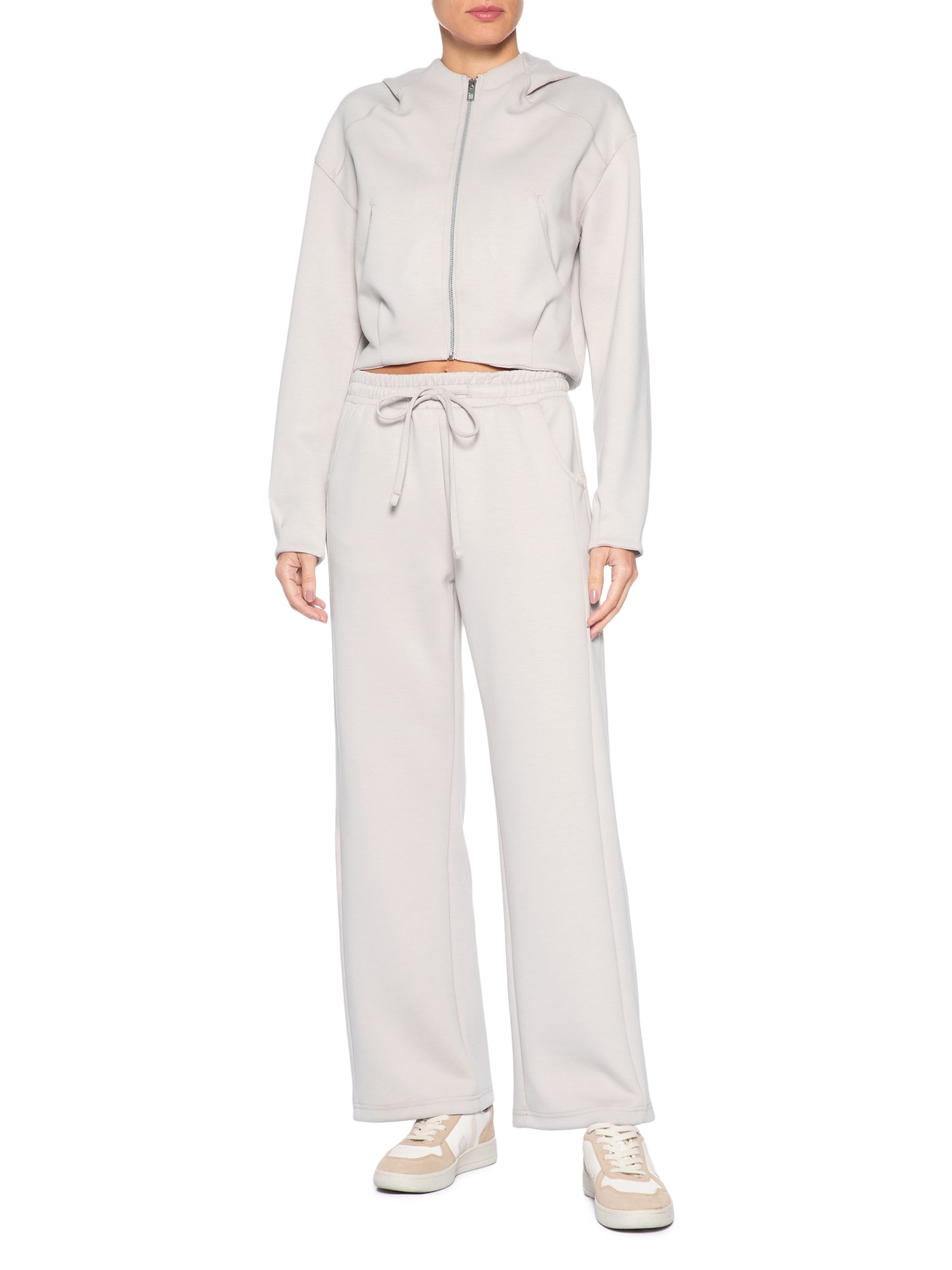 Conjunto Feminino Em Moletom Off White Basiq