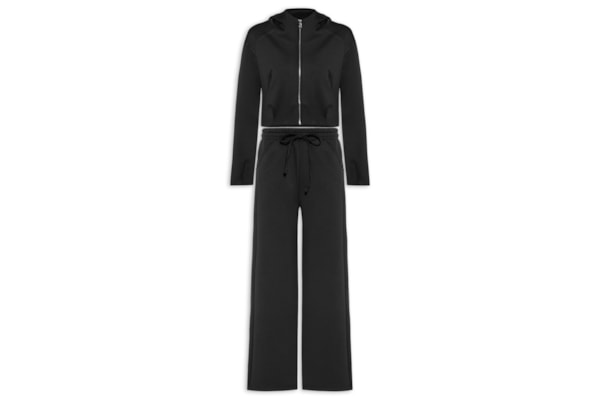 Conjunto Feminino Em Moletom - Preto