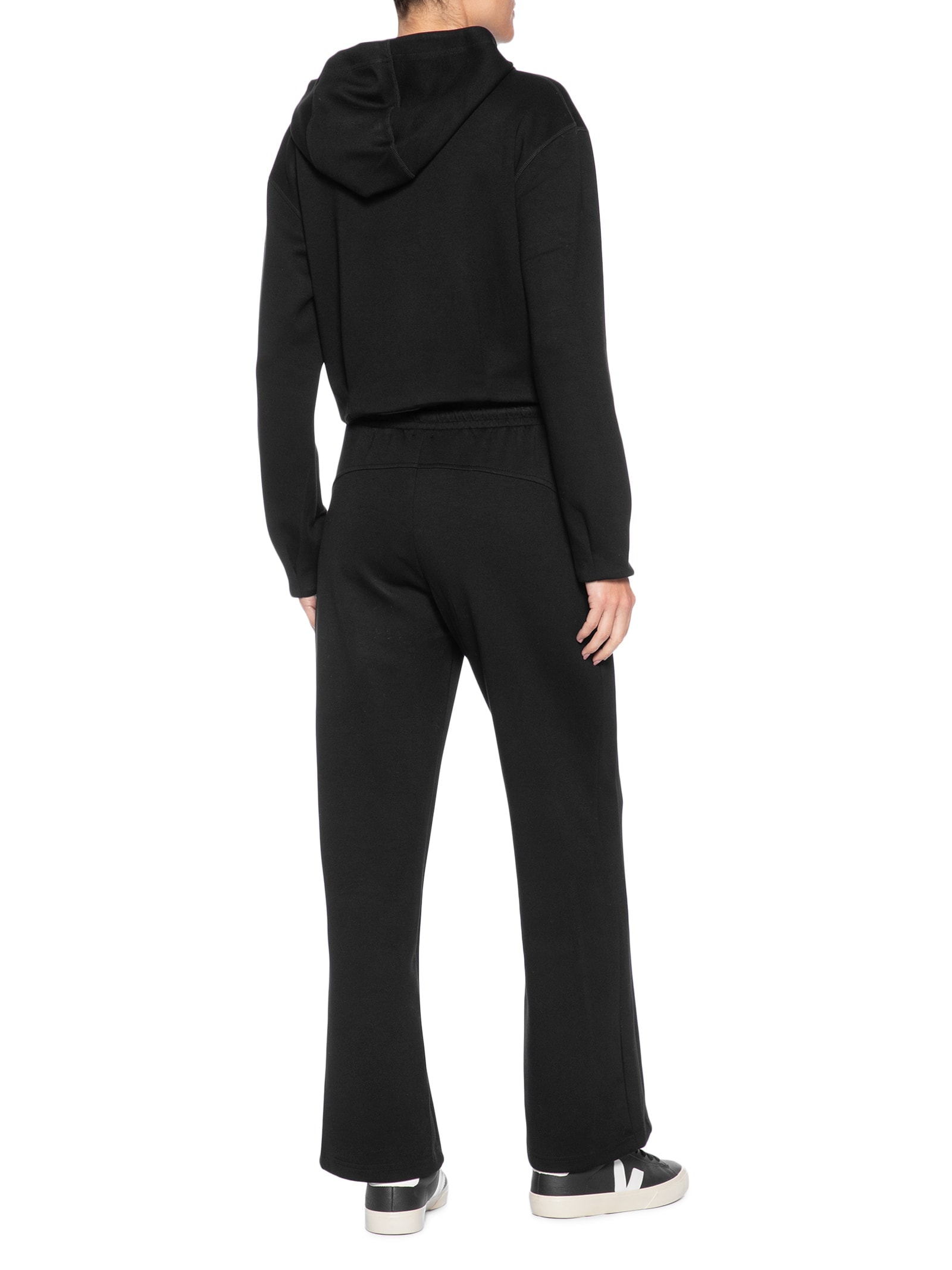 Conjunto Feminino Em Moletom Preto Basiq