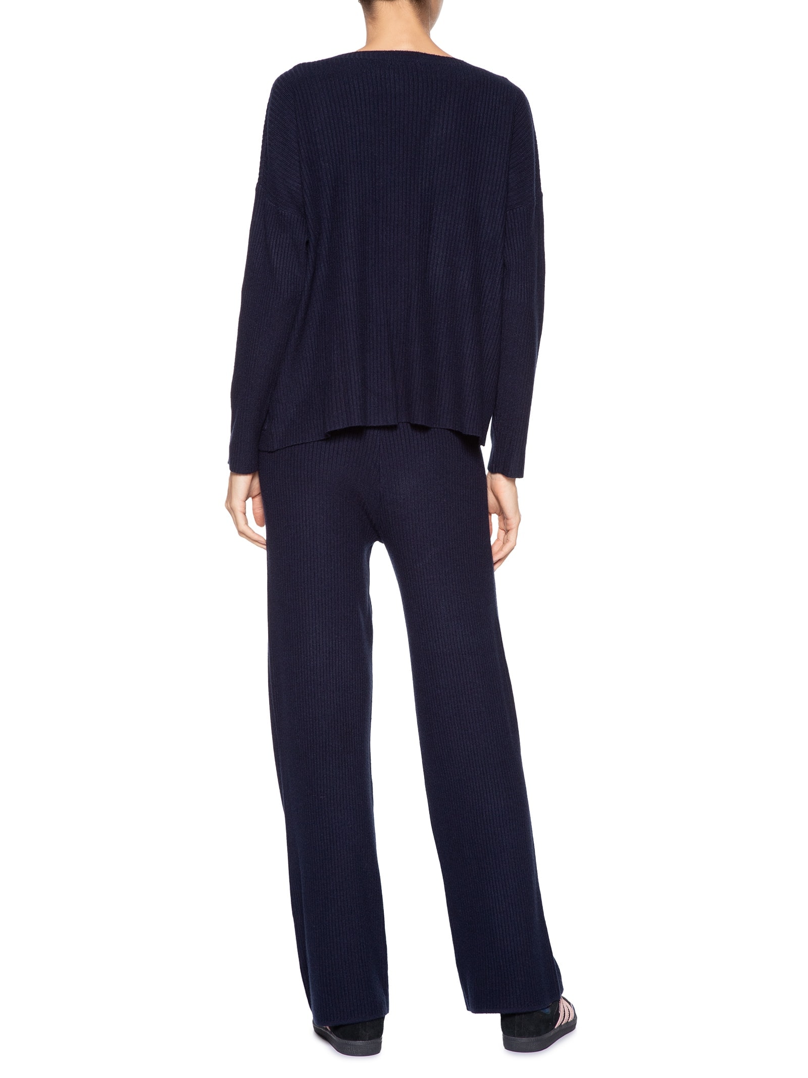 Conjunto Feminino Em Tricot Azul Basiq