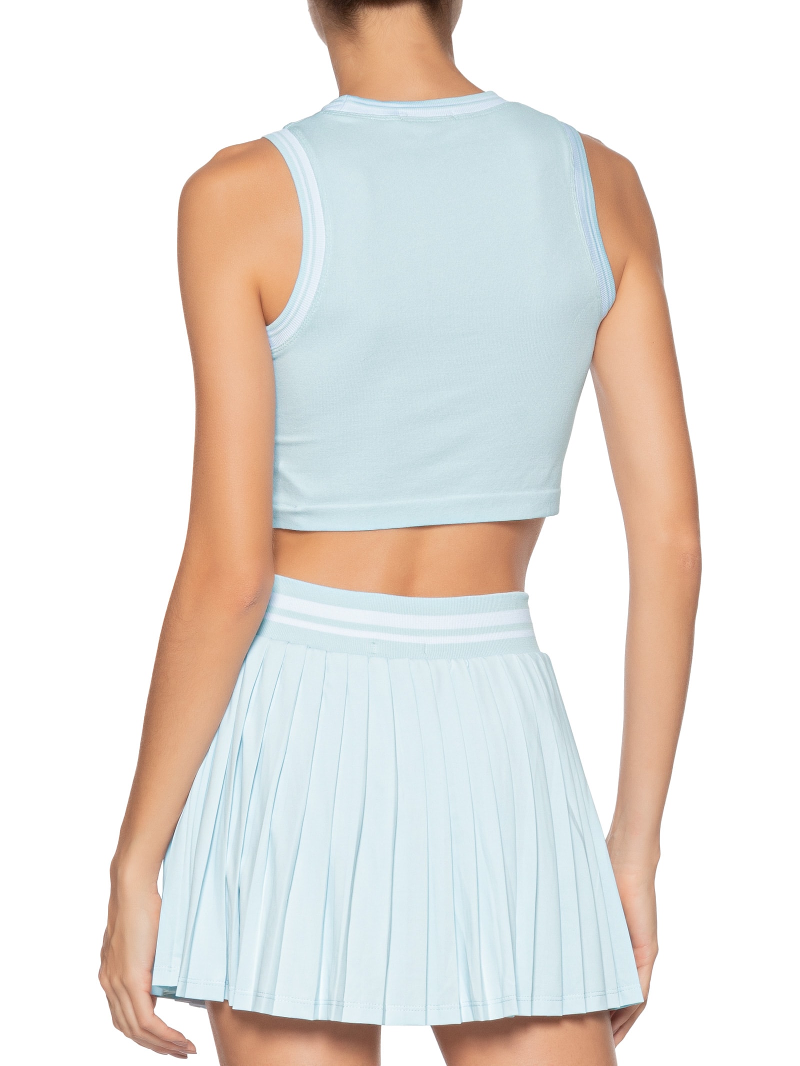 Conjunto Feminino Em Tricot Azul Market 33