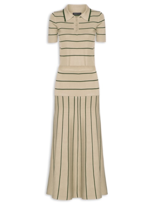 Conjunto Feminino Em Tricot – Bege