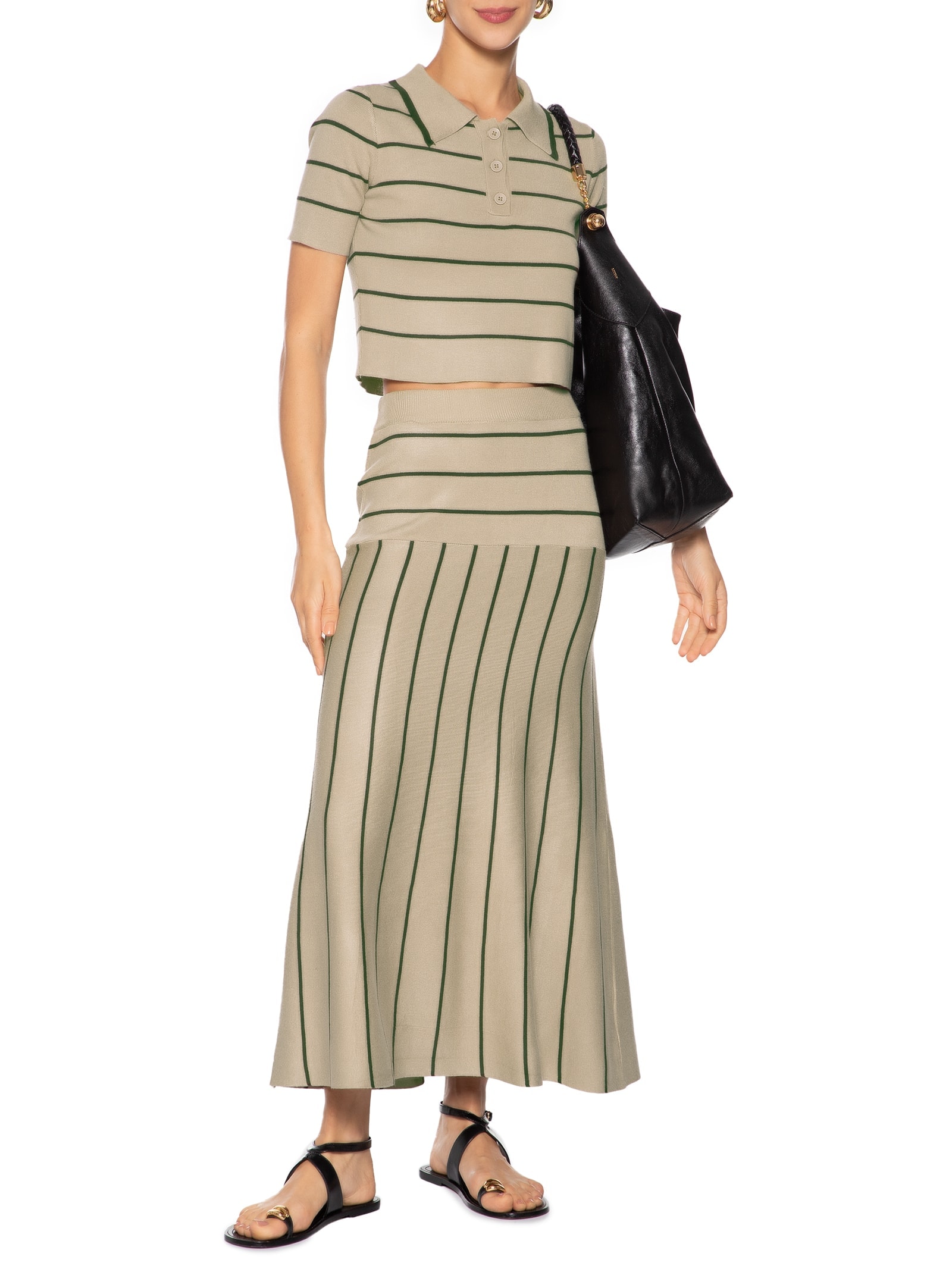 Conjunto Feminino Em Tricot Bege   Market 33