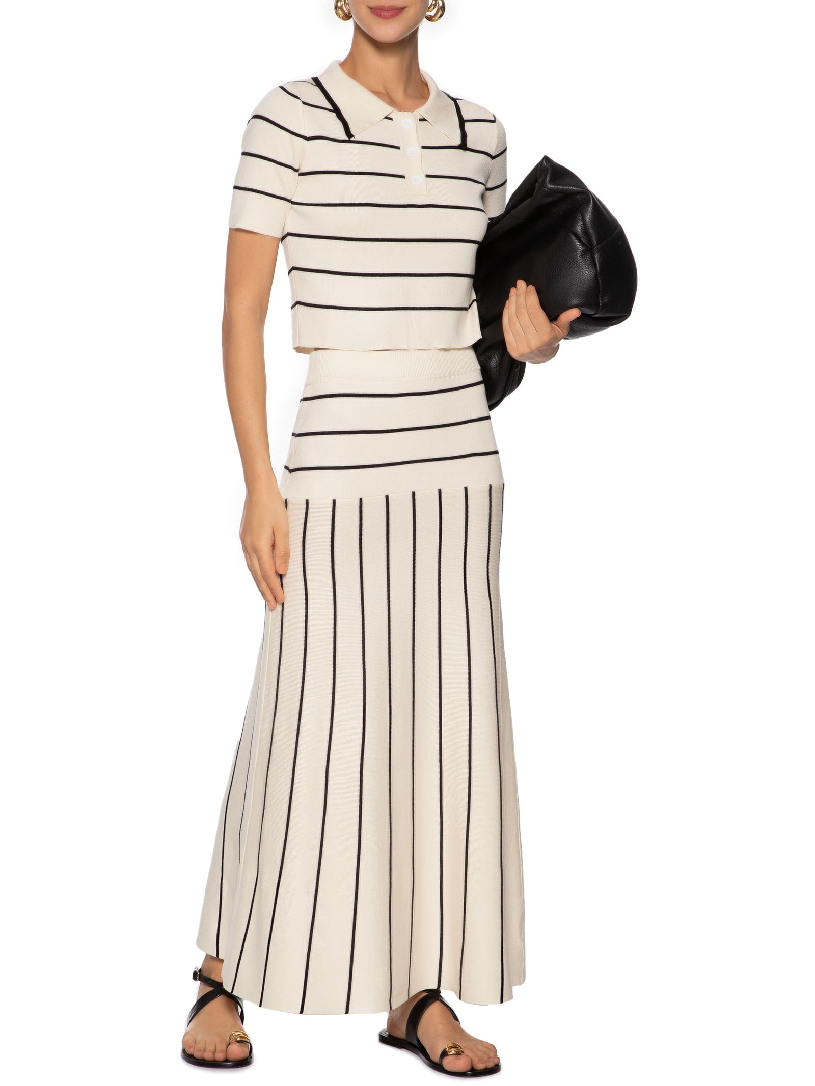 Conjunto Feminino Em Tricot Bege   Market 33