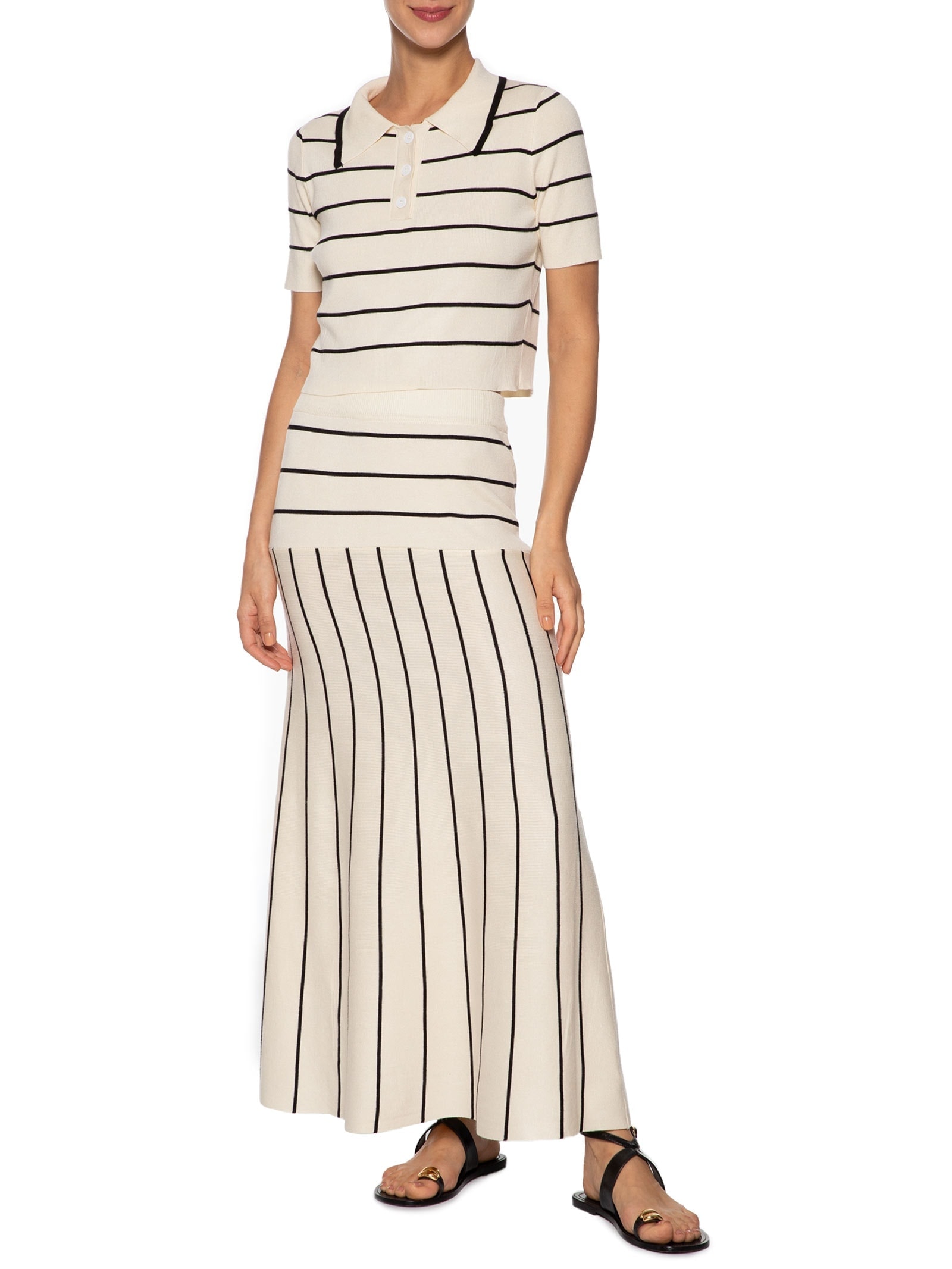 Conjunto Feminino Em Tricot Bege   Market 33