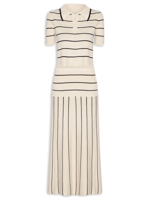 Conjunto Feminino Em Tricot – Bege