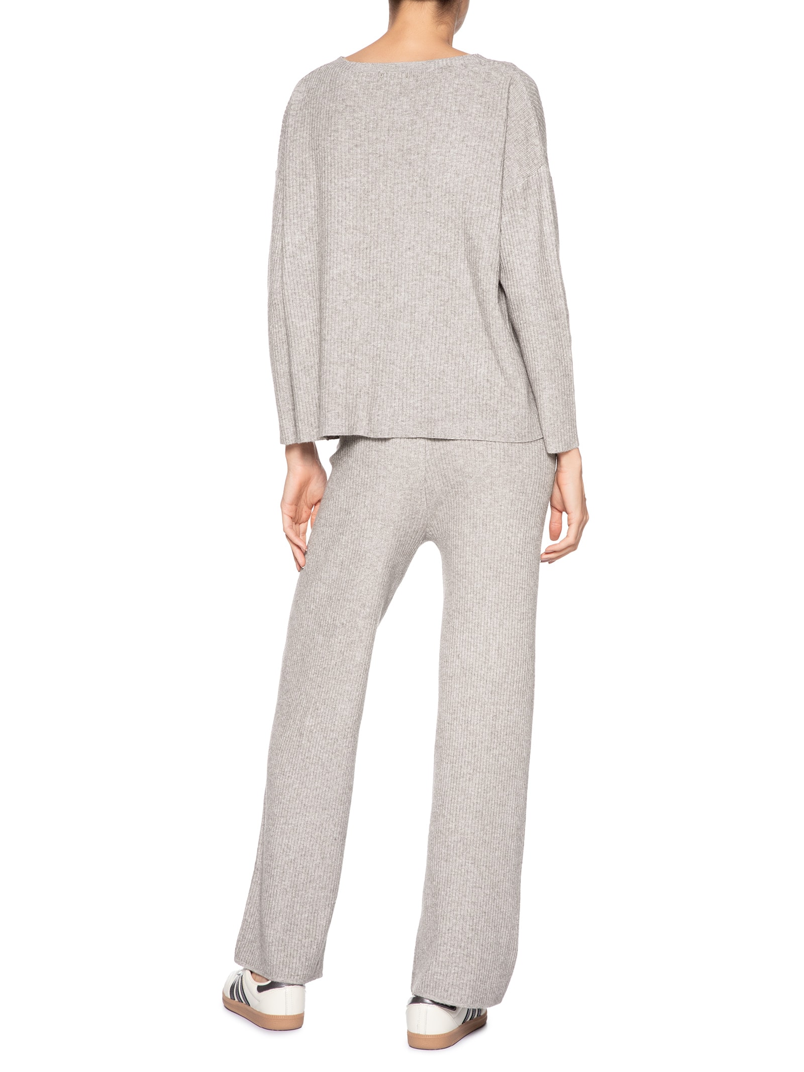 Conjunto Feminino Em Tricot Bege Basiq