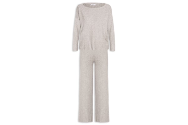 Conjunto Feminino Em Tricot - Bege