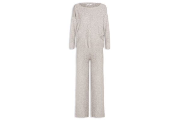 Conjunto Feminino Em Tricot - Bege