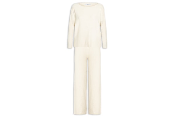 Conjunto Feminino Em Tricot - Bege