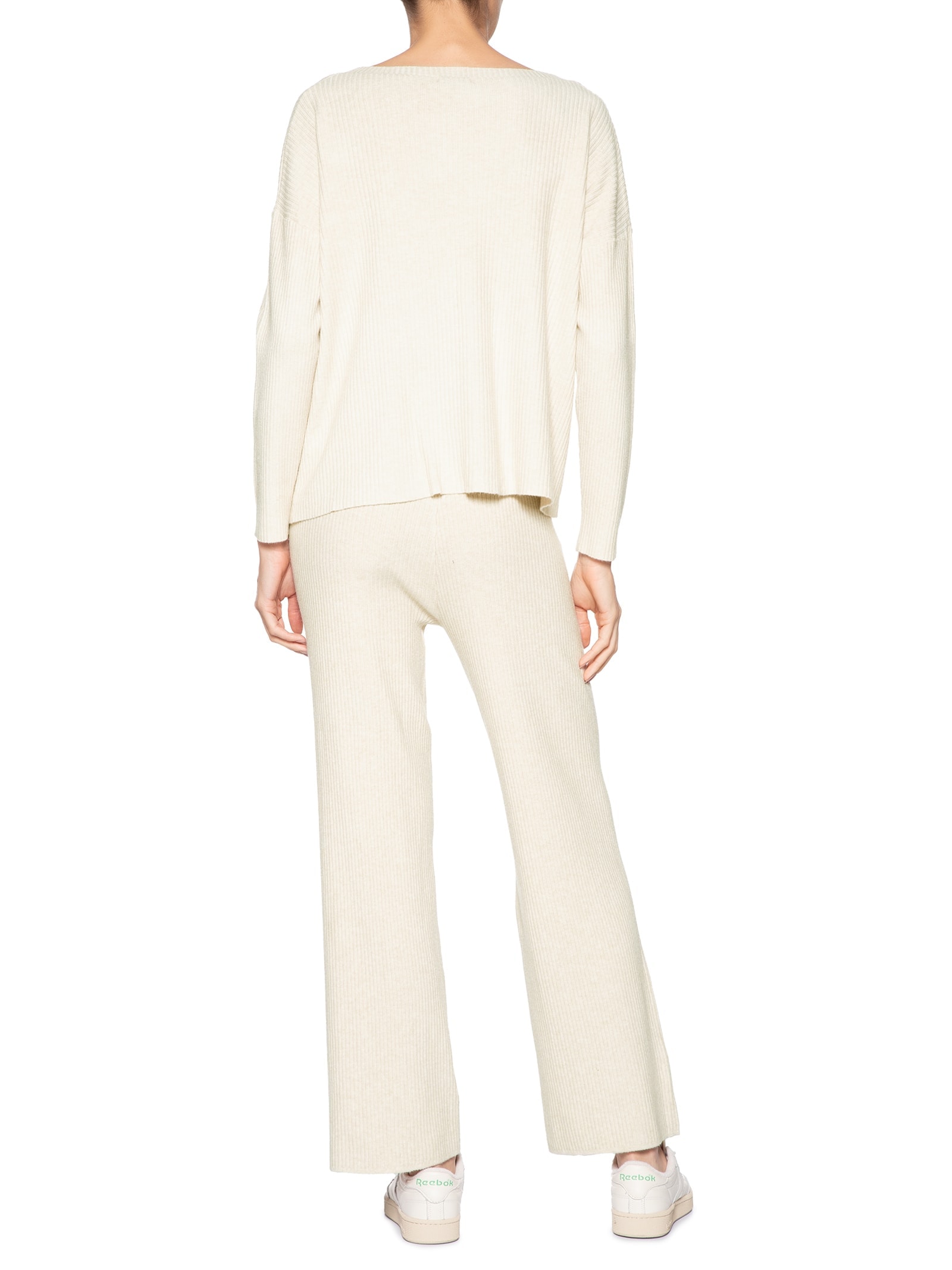 Conjunto Feminino Em Tricot Bege Basiq