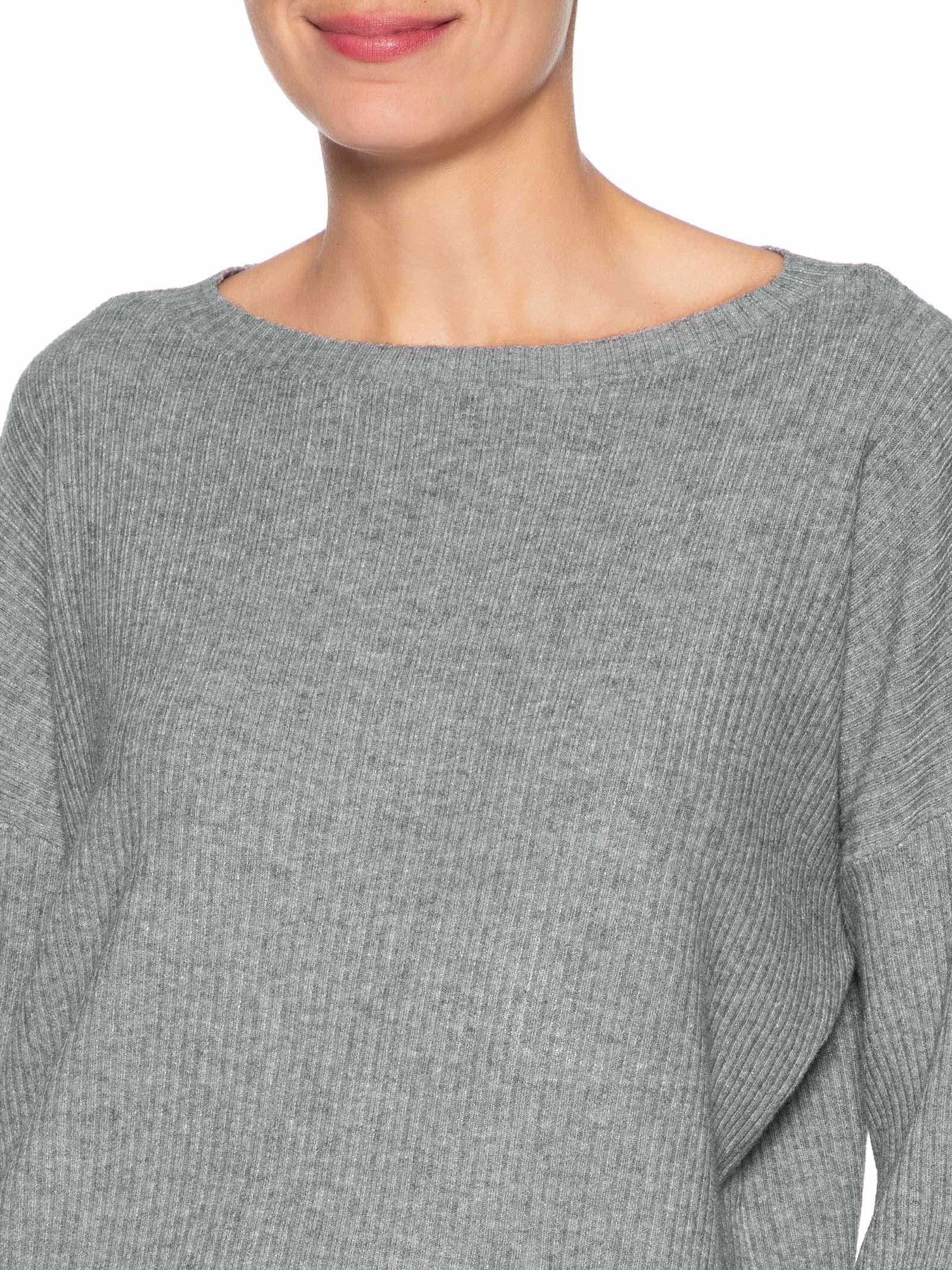 Conjunto Feminino Em Tricot Cinza Basiq