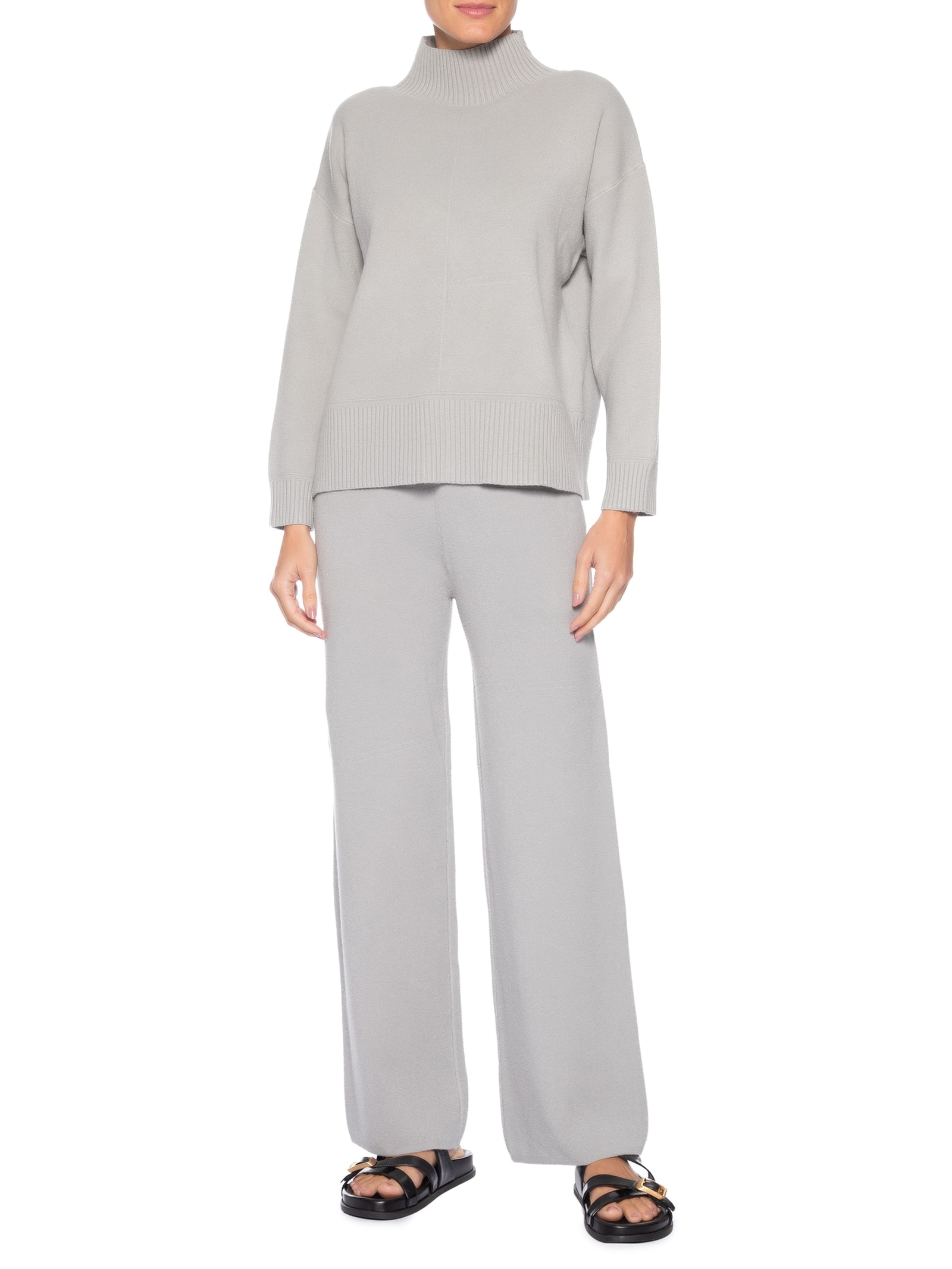 Conjunto Feminino em Tricot Cinza Market 33