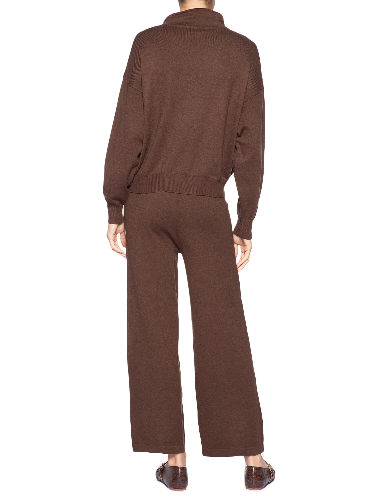 Conjunto Feminino Em Tricot Meio Z per Marrom Basiq conjunto-feminino-em-tricot-meio-z-per-marrom-basiq
