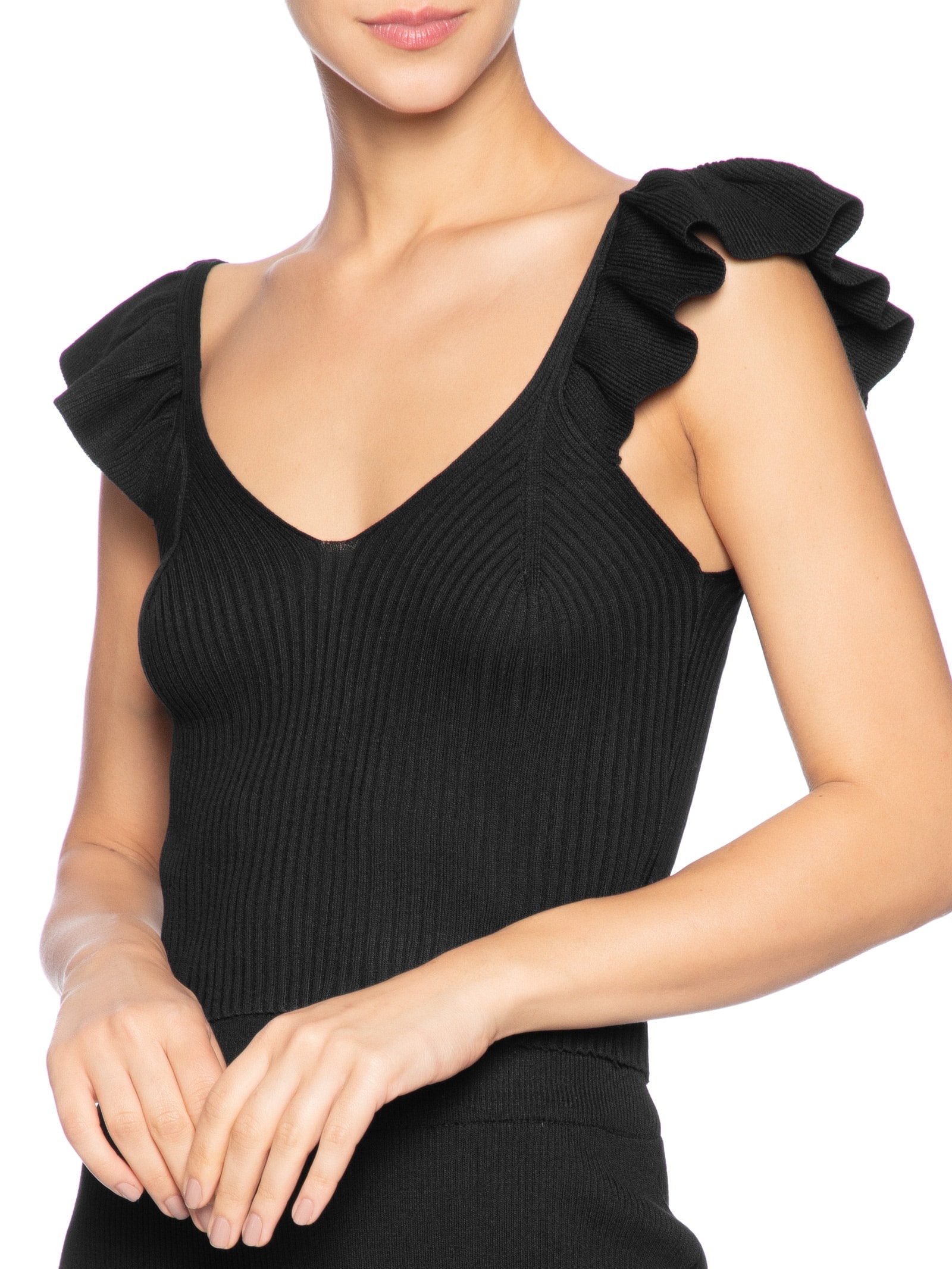 Conjunto Feminino Em Tricot Preto Market 33