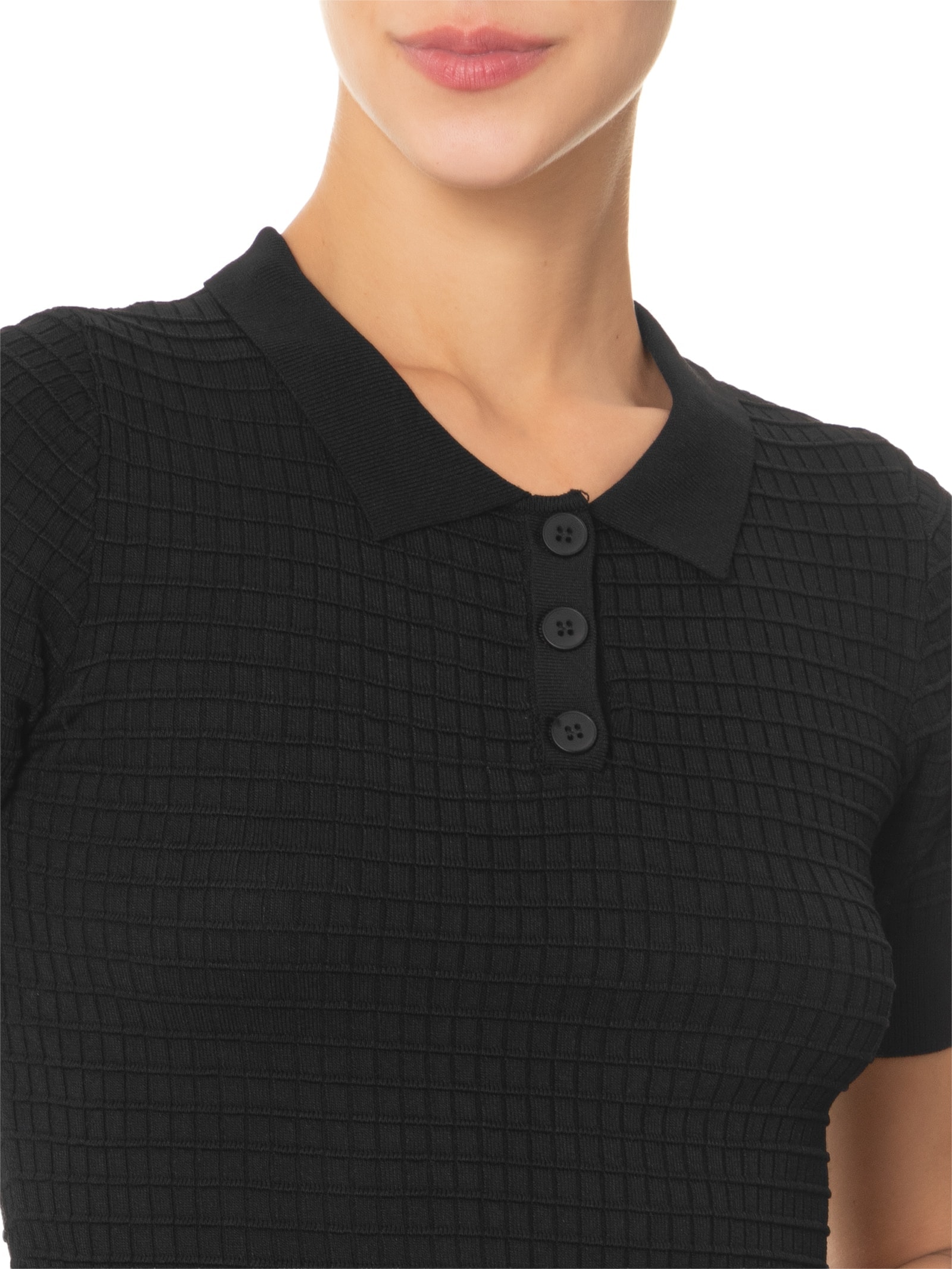 Conjunto Feminino Em Tricot Preto Market 33