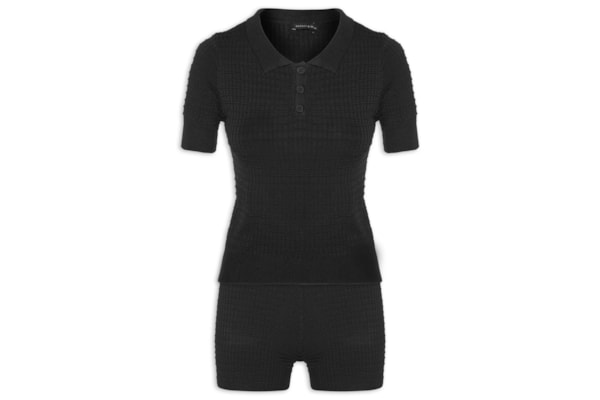 Conjunto Feminino Em Tricot - Preto