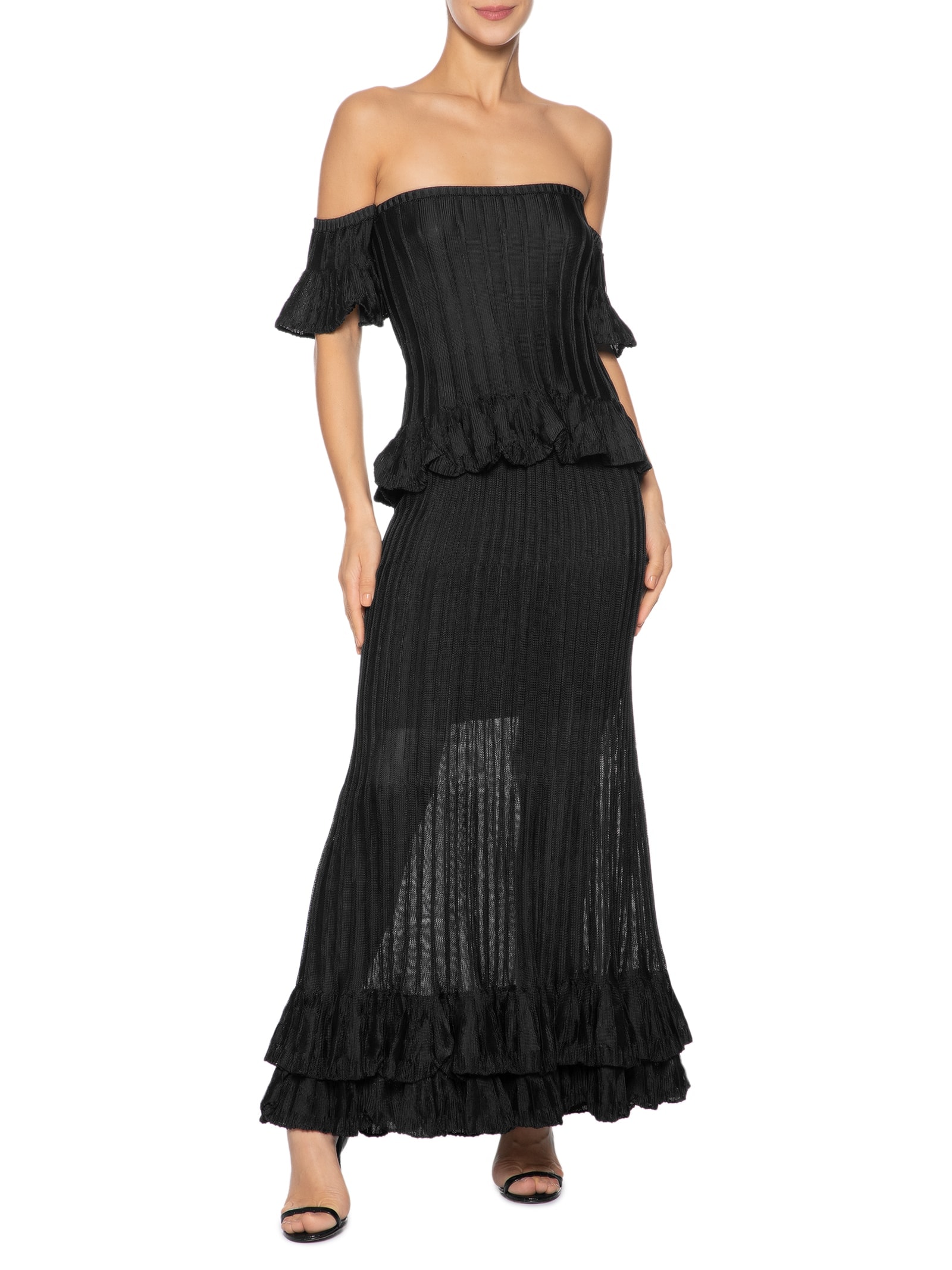 Conjunto Feminino Em Tricot Preto Market 33