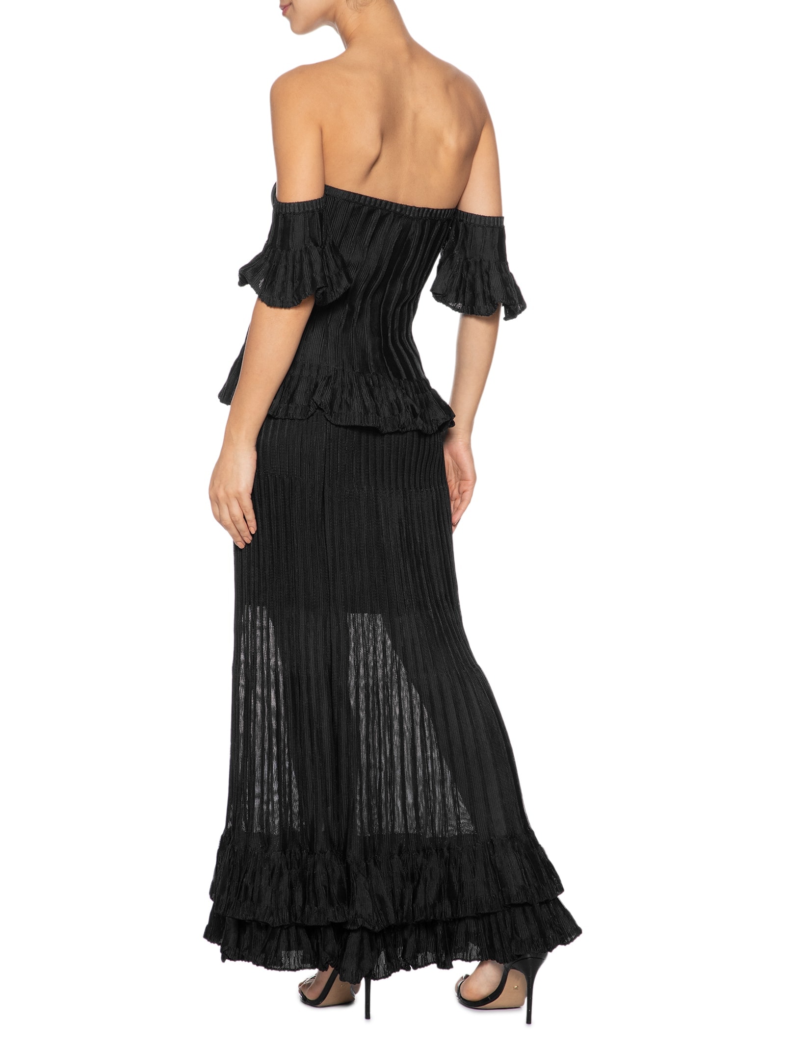 Conjunto Feminino Em Tricot Preto Market 33