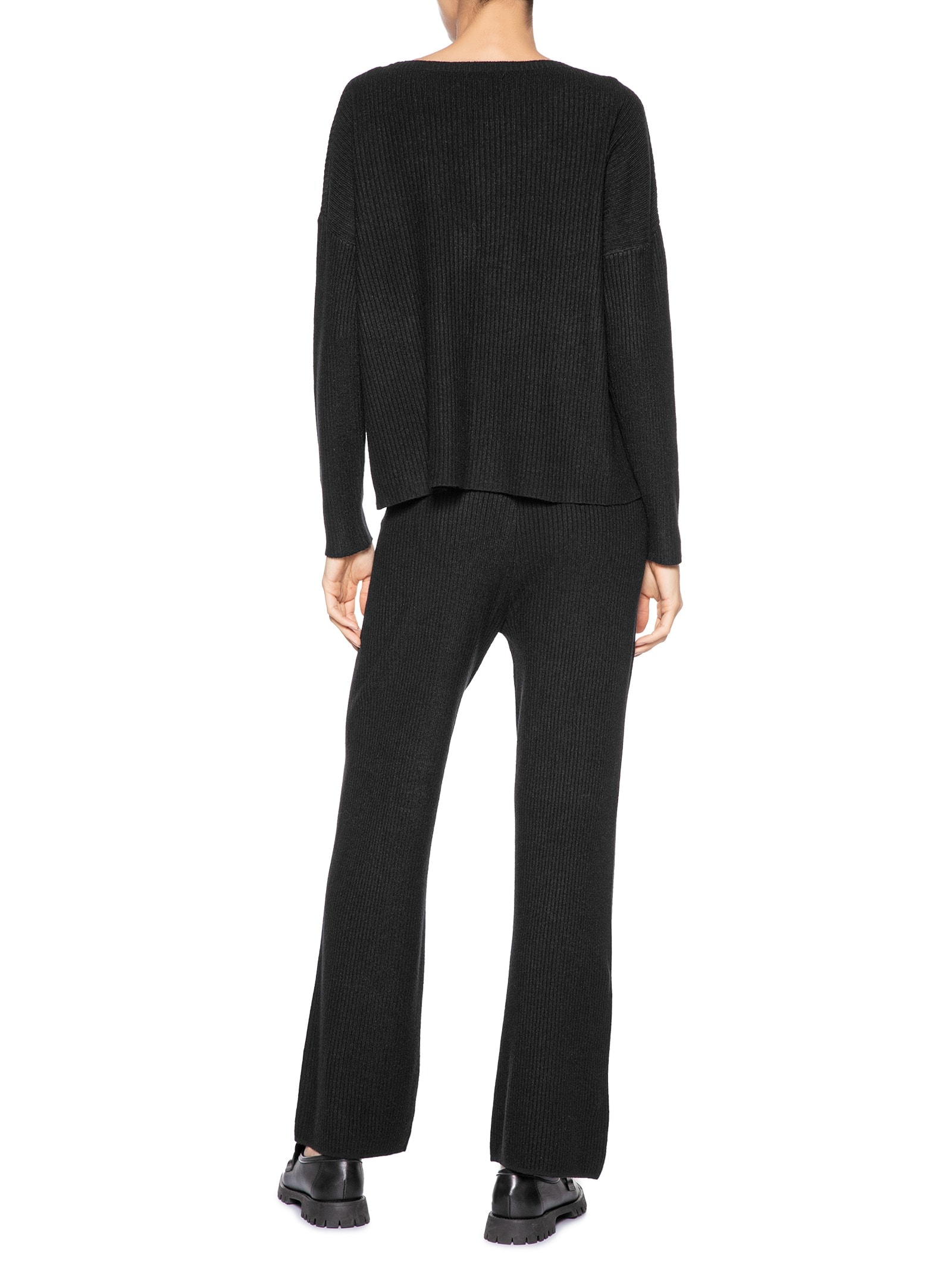 Conjunto Feminino Em Tricot Preto Basiq