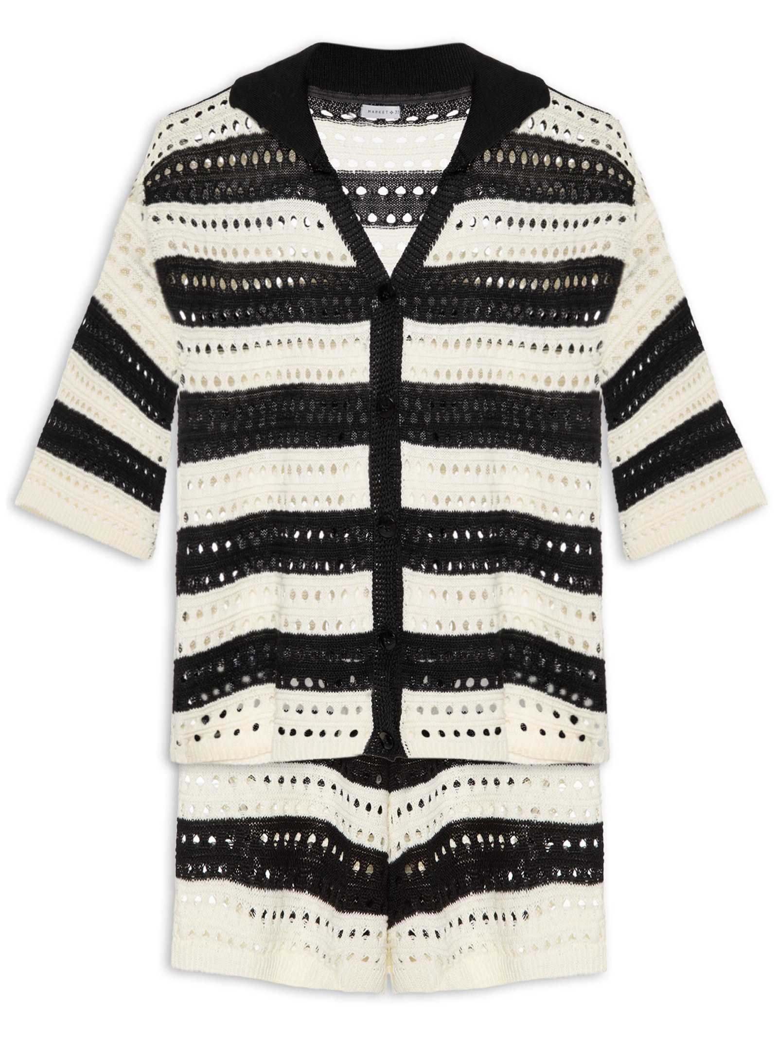 Conjunto Feminino Em Tricot Preto Market 33