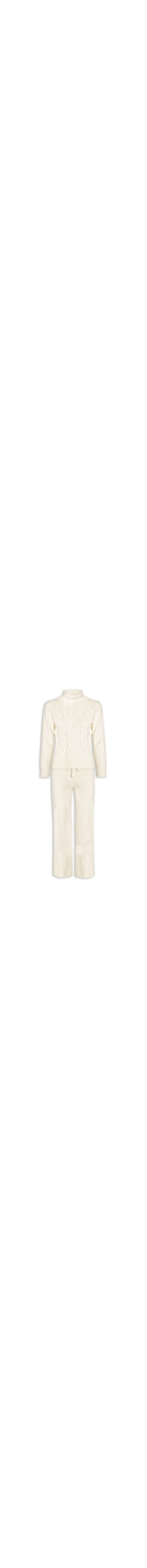 Conjunto Feminino Em Tricot Texturizado - Off White