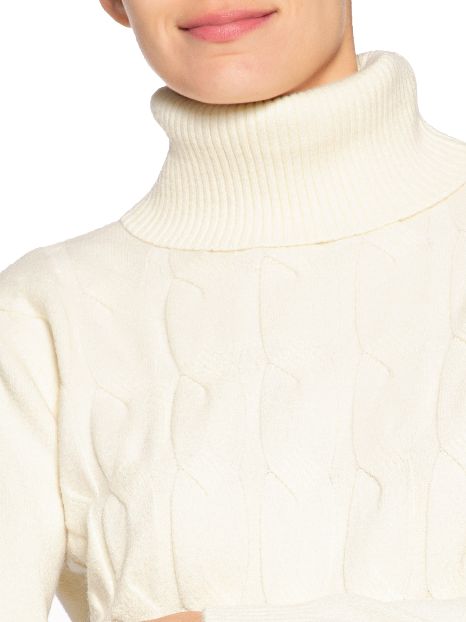 Conjunto Feminino Em Tricot Texturizado Off White Basiq