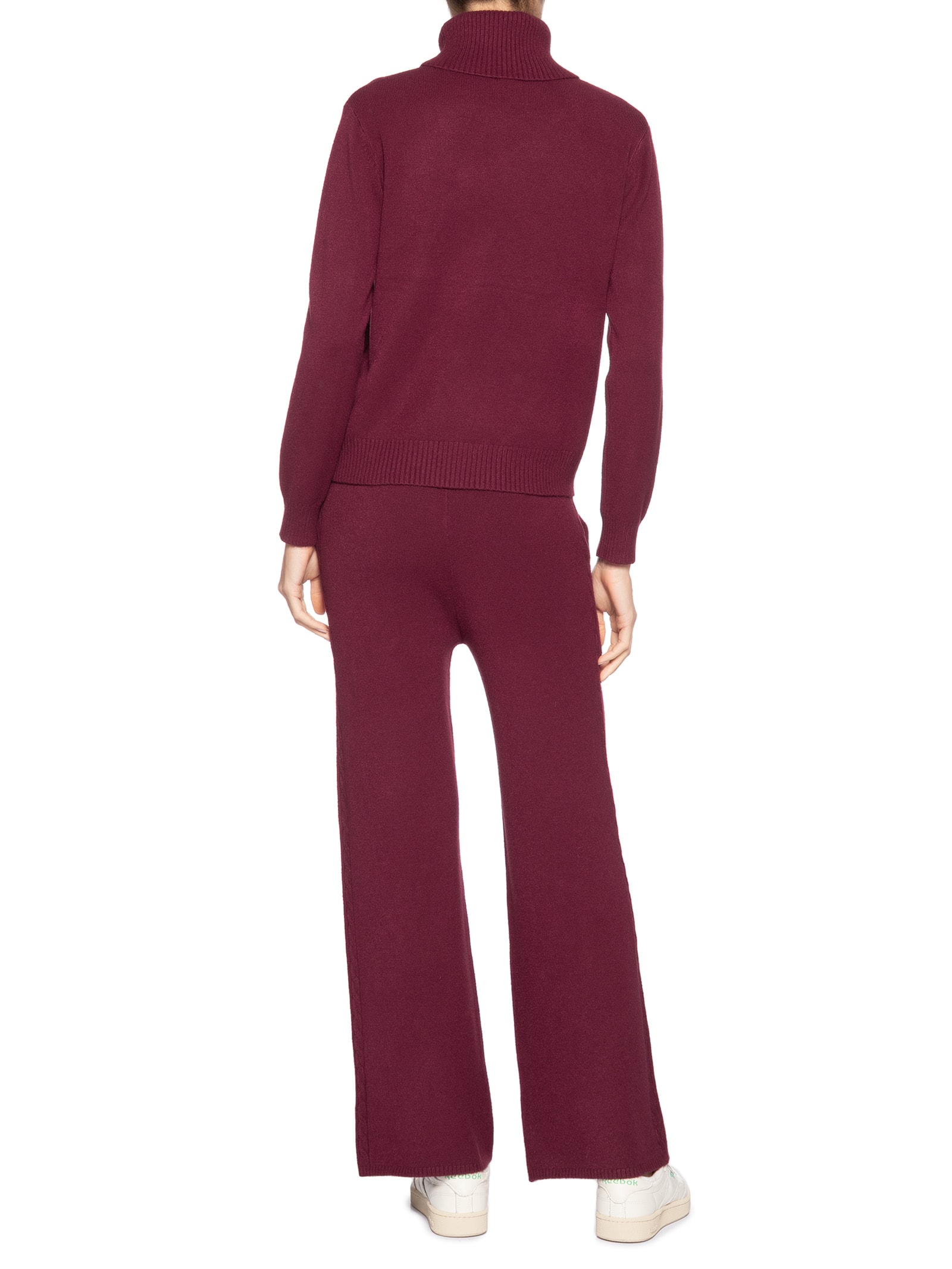 Conjunto Feminino Em Tricot Texturizado Vermelho Basiq