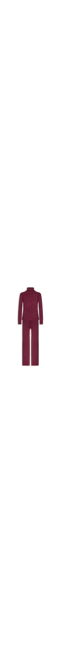 Conjunto Feminino Em Tricot Texturizado - Vermelho