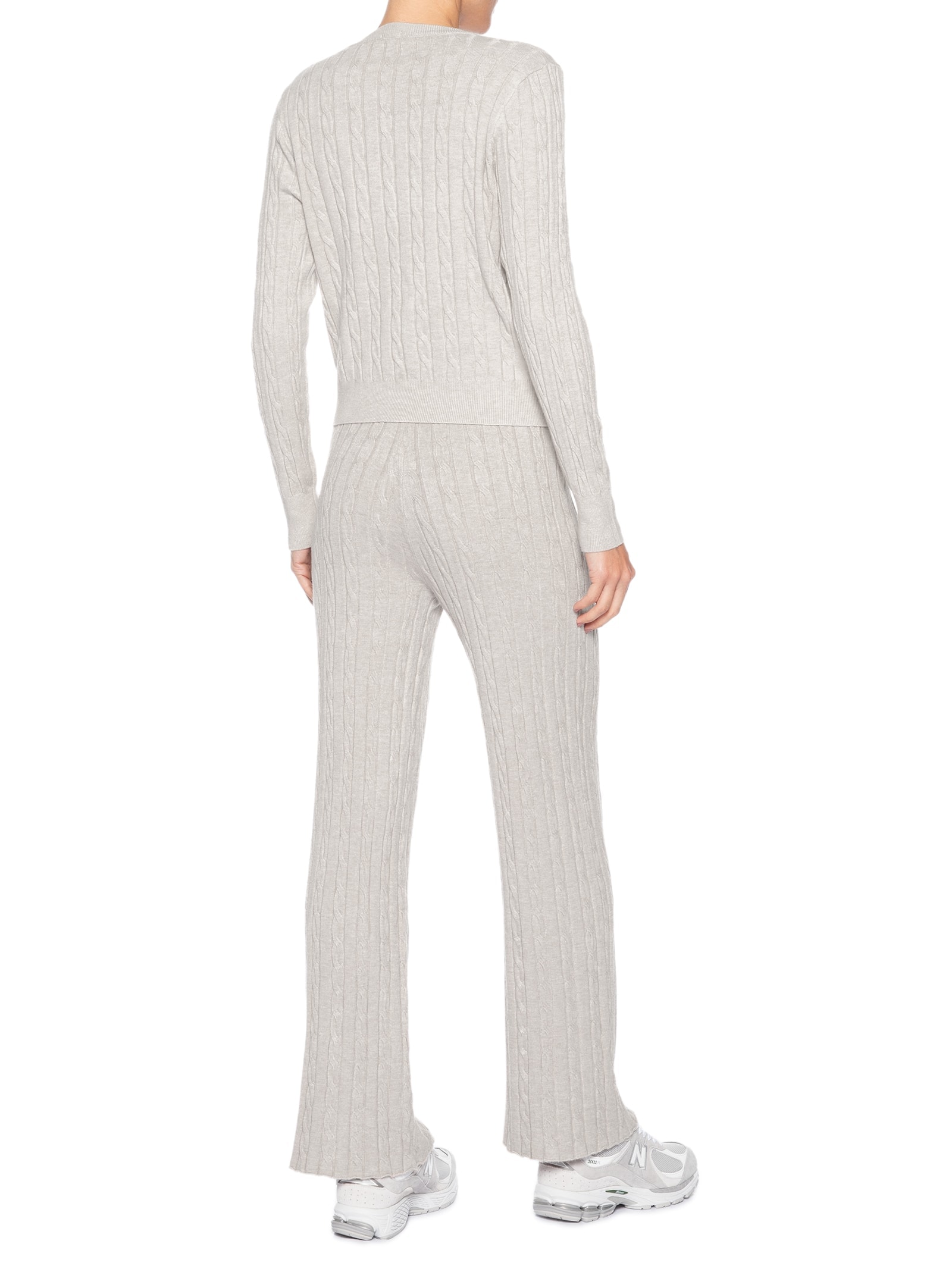 Conjunto Feminino Em Tricot Texturizado – Bege Basiq