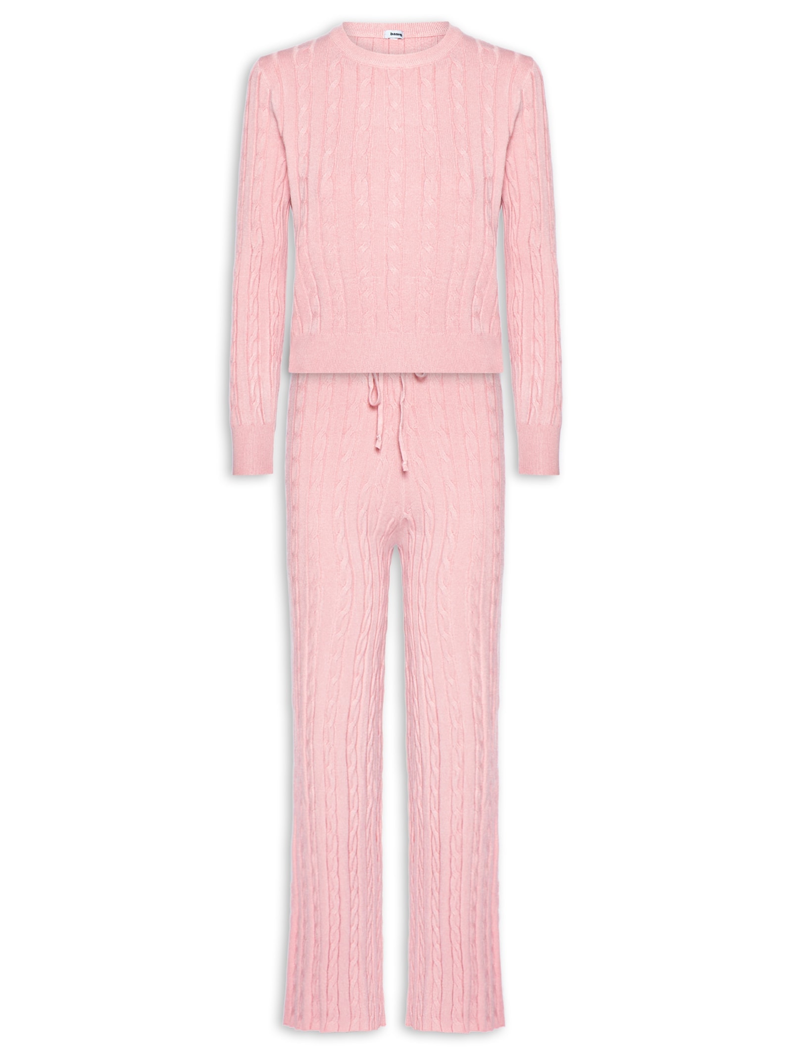 Conjunto Feminino Em Tricot Texturizado – Rosa Basiq