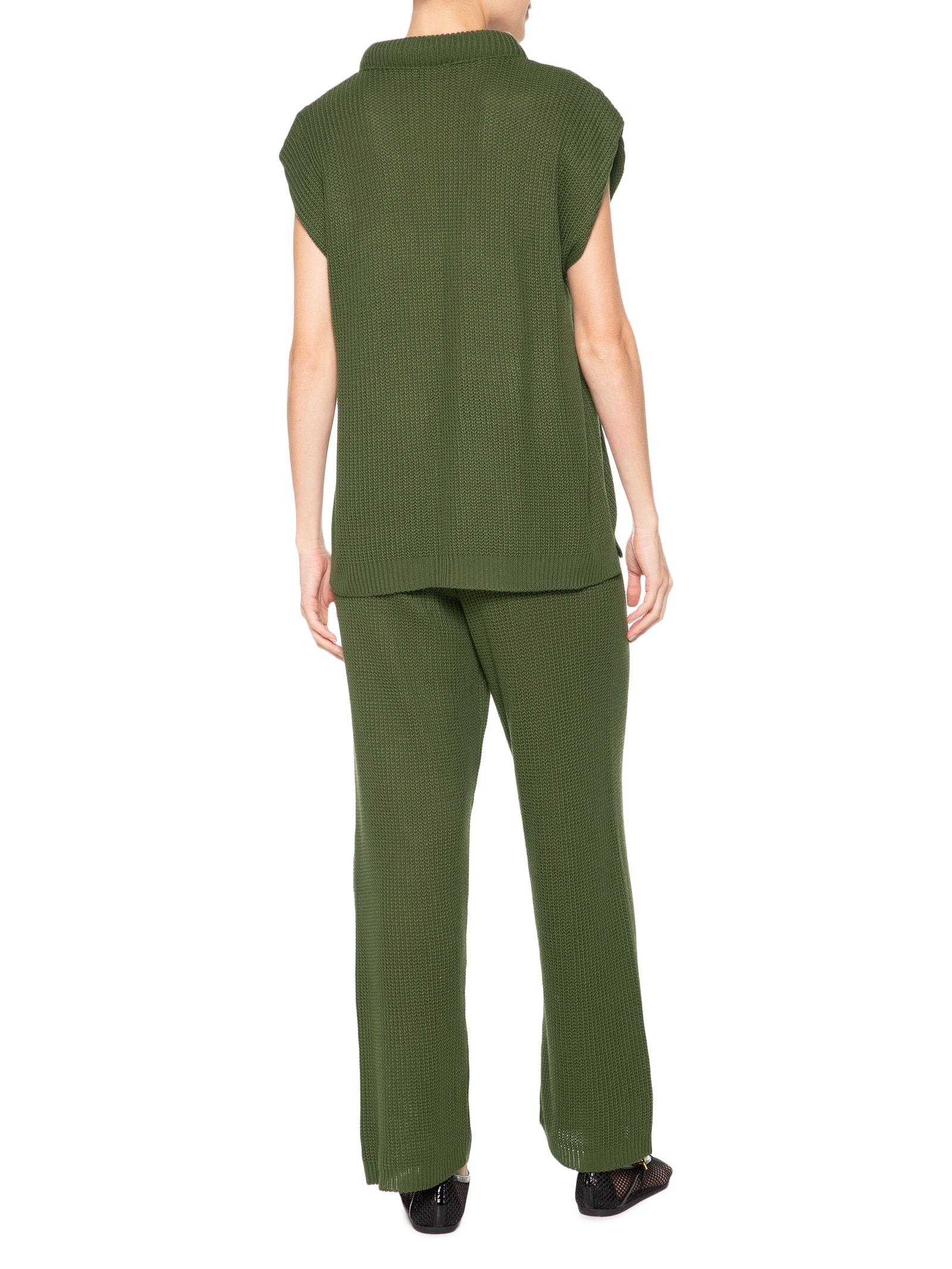 Conjunto Feminino Em Tricot Verde Market 33