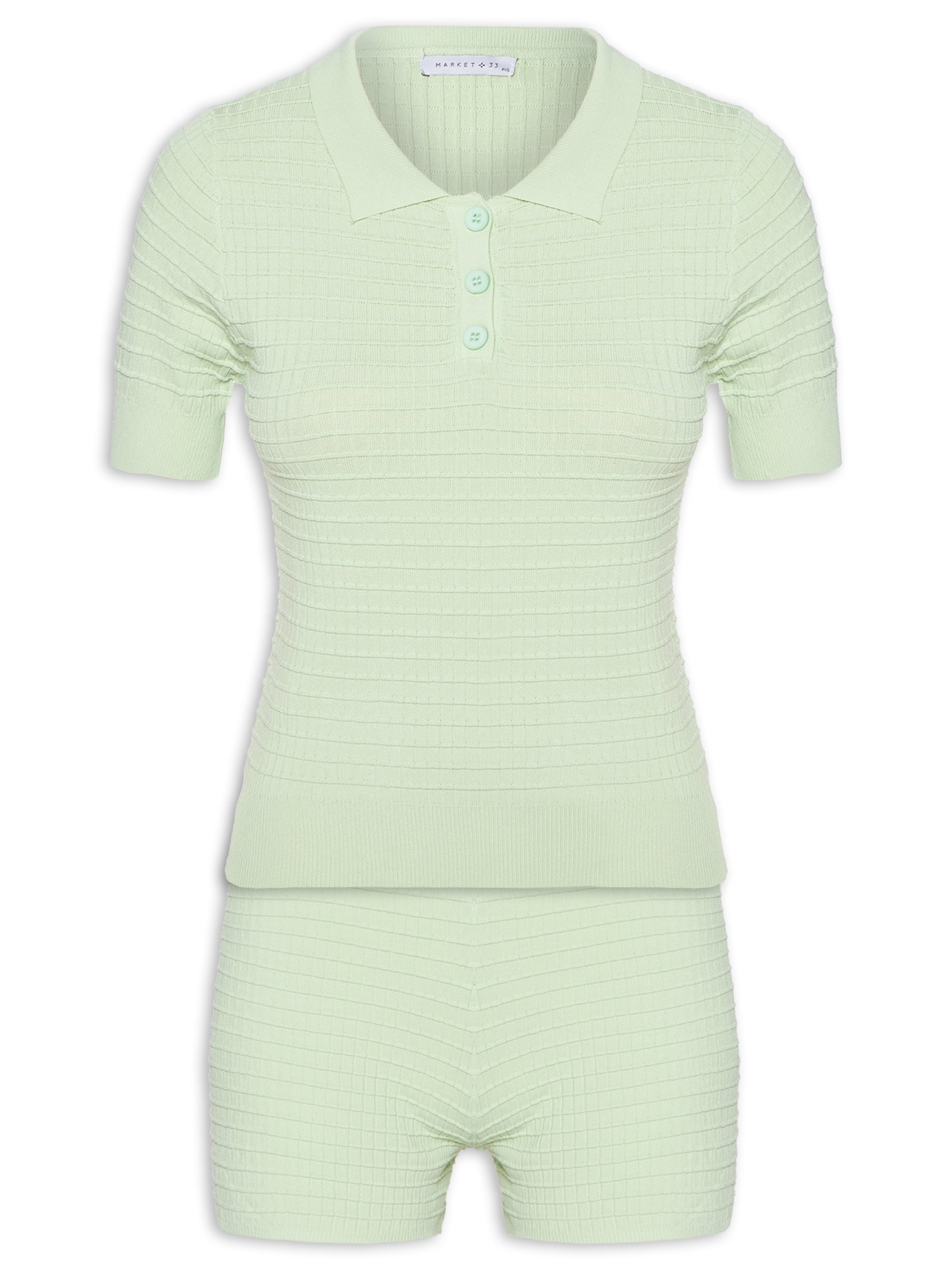 Conjunto Feminino Em Tricot Verde Market 33