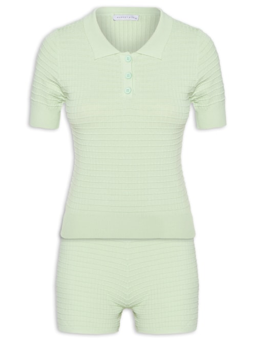 Conjunto Feminino Em Tricot – Verde