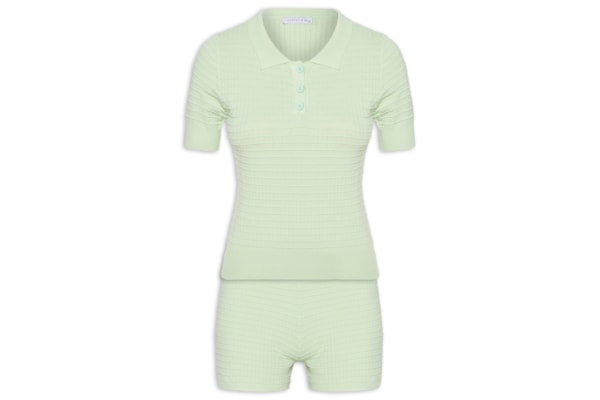 Conjunto Feminino Em Tricot - Verde