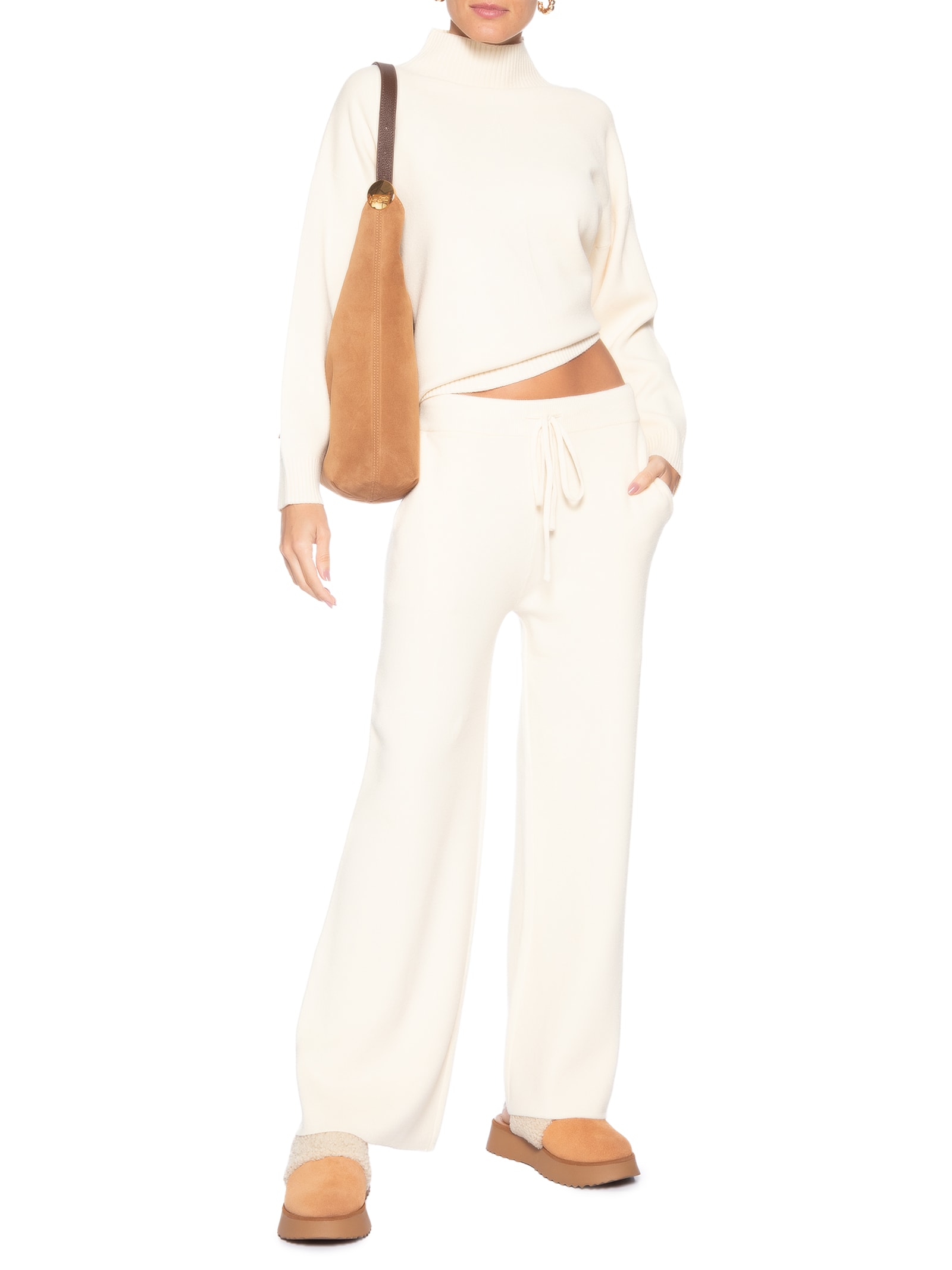 Conjunto Feminino em Tricot – Bege Market 33