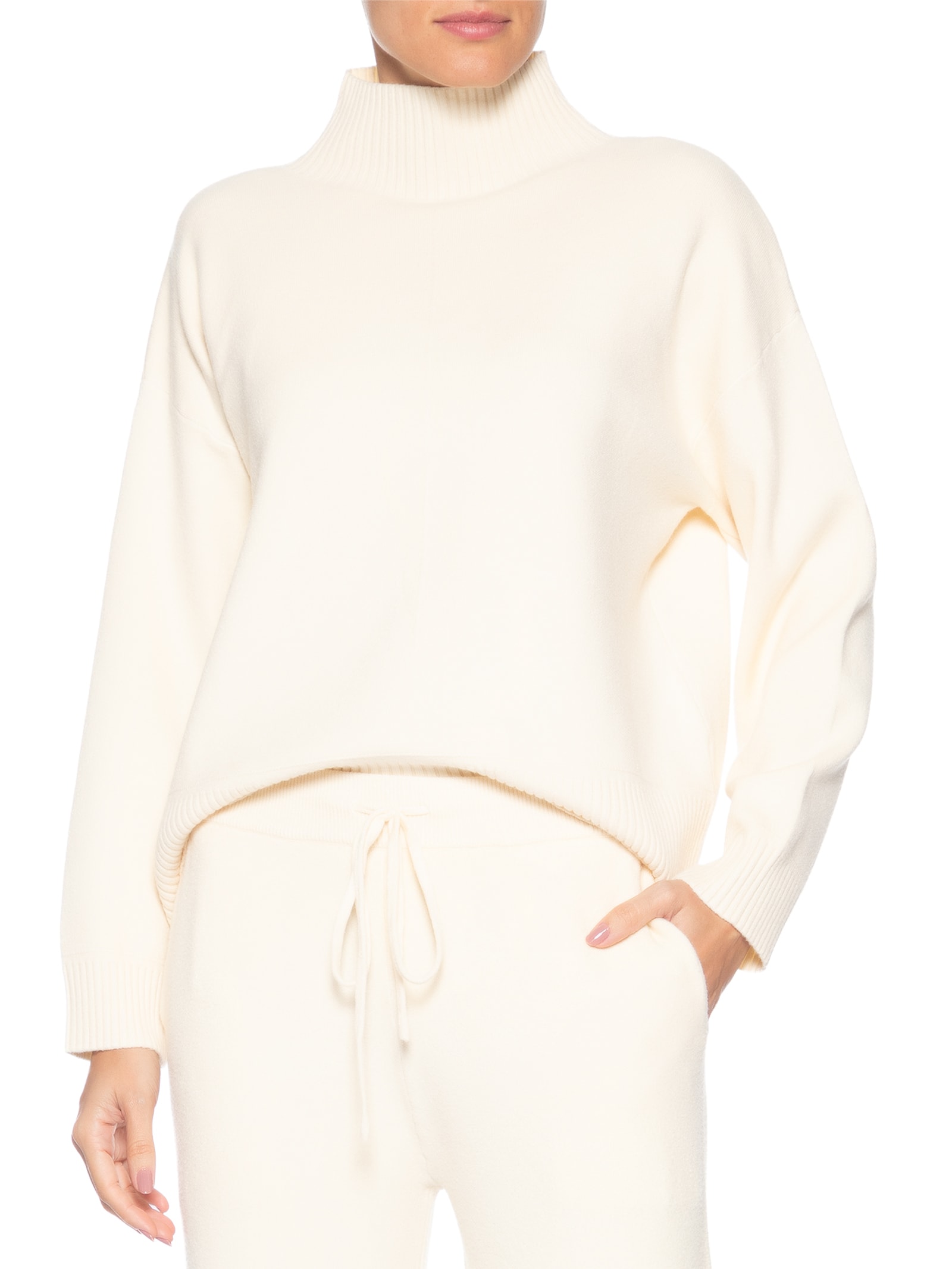 Conjunto Feminino em Tricot – Bege Market 33