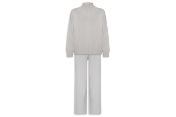 Conjunto Feminino em Tricot – Cinza