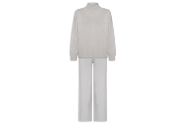 Conjunto Feminino em Tricot – Cinza