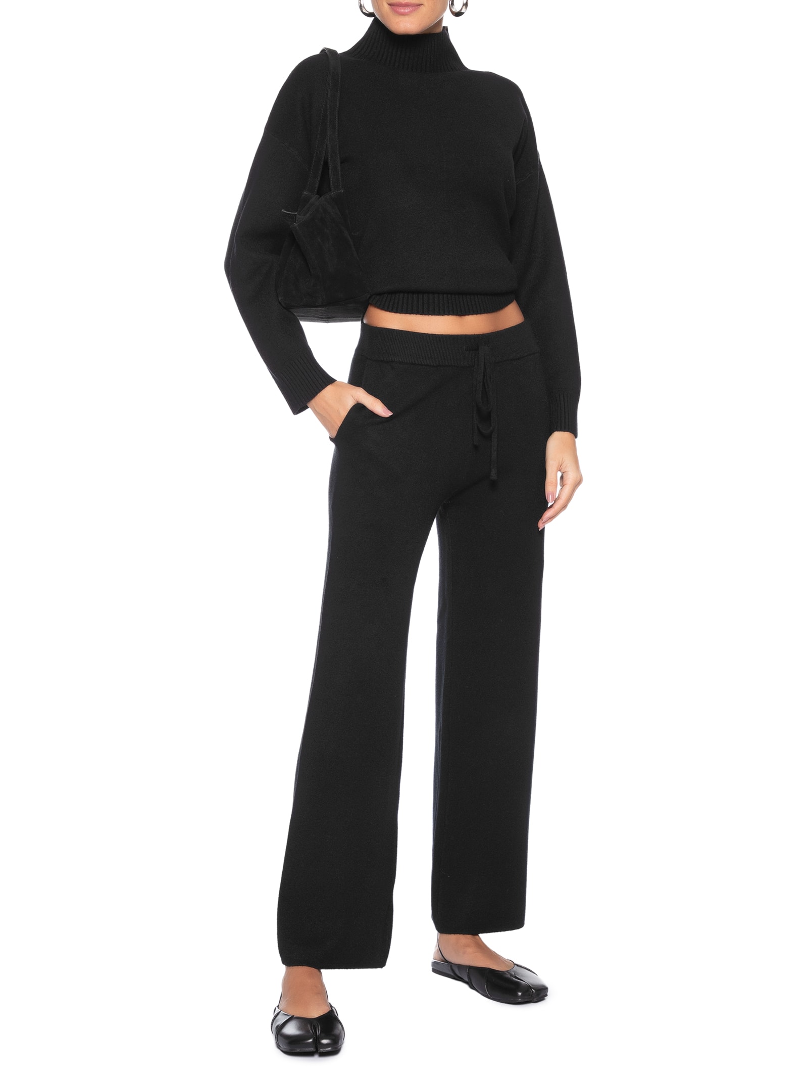 Conjunto Feminino em Tricot – Preto Market 33