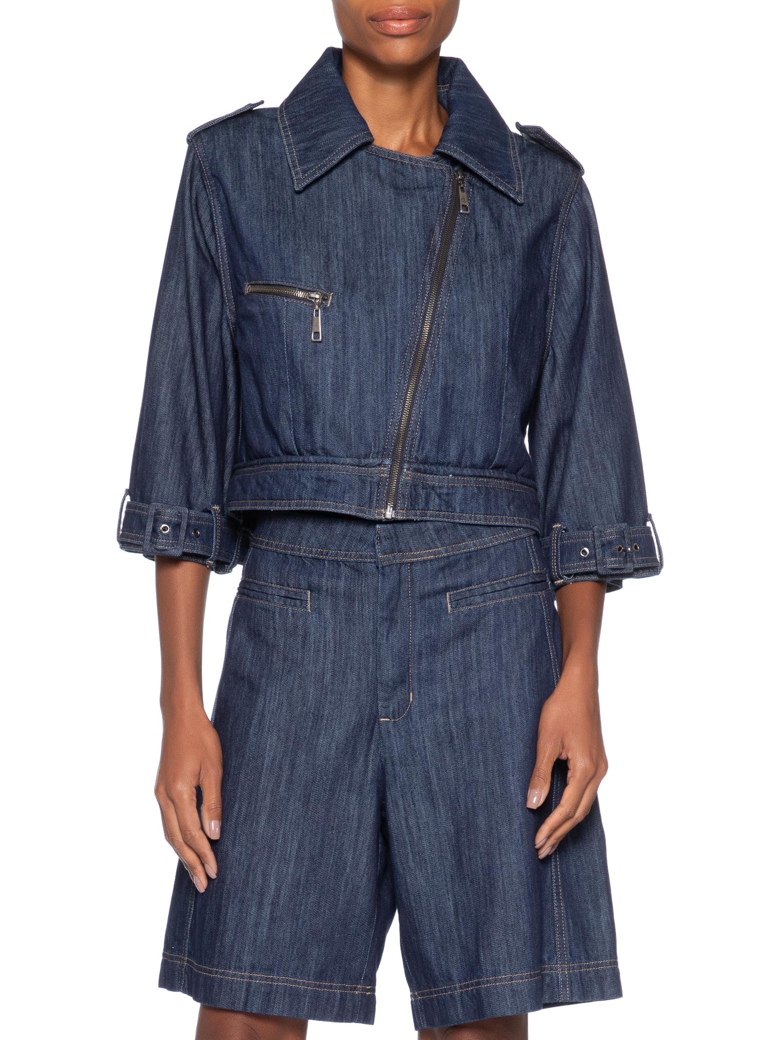 Conjunto Feminino Jeans Azul Forum + Tufi Duek