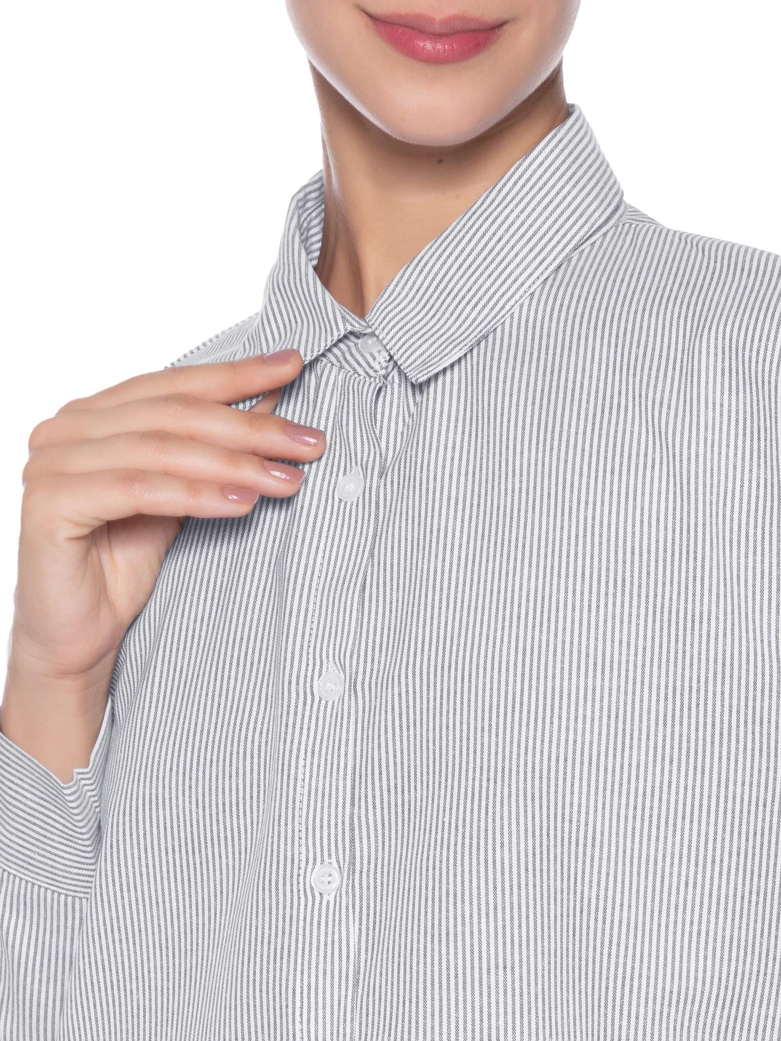 Conjunto Feminino Listrado Camisa E Calça Preto Basiq