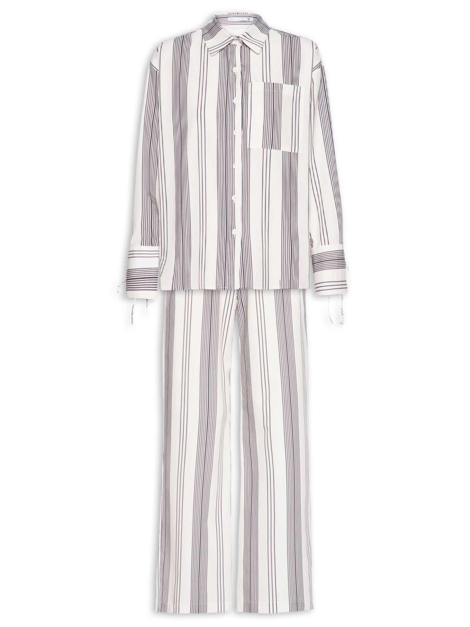 Conjunto Feminino Listrado Off White '2Essential