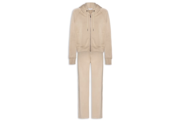 Conjunto Feminino Moletom Comfy Com Botões - Bege