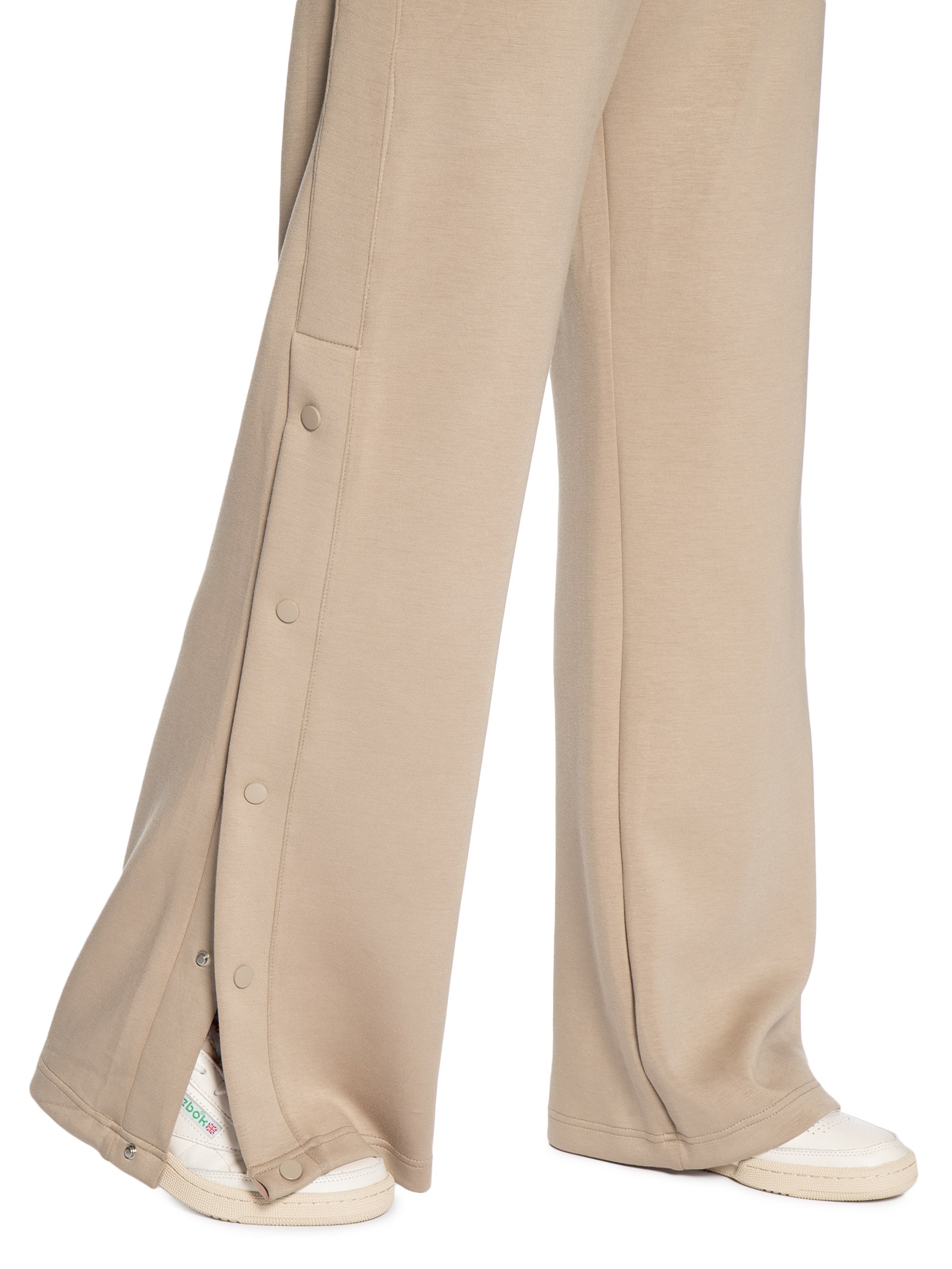 Conjunto Feminino Moletom Comfy Com Botões Bege Basiq