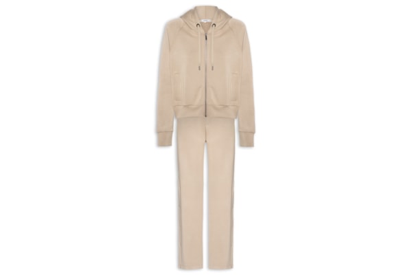 Conjunto Feminino Moletom Comfy Com Botões - Bege