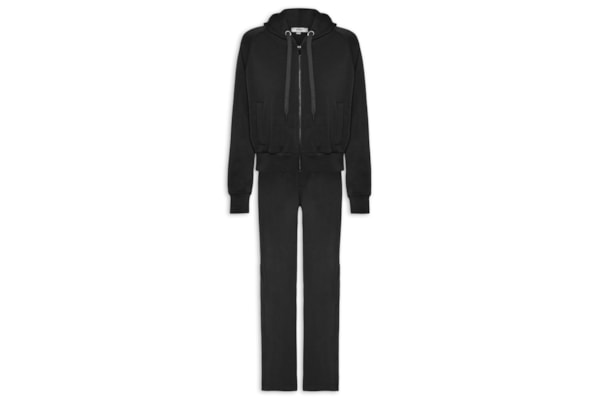 Conjunto Feminino Moletom Comfy Com Botões - Preto